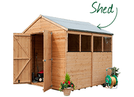 BillyOh 8x6 Keeper Overlap Wooden Garden Storage Shed ... Buy Sheds, Garden Buildings & Storage - Free Delivery