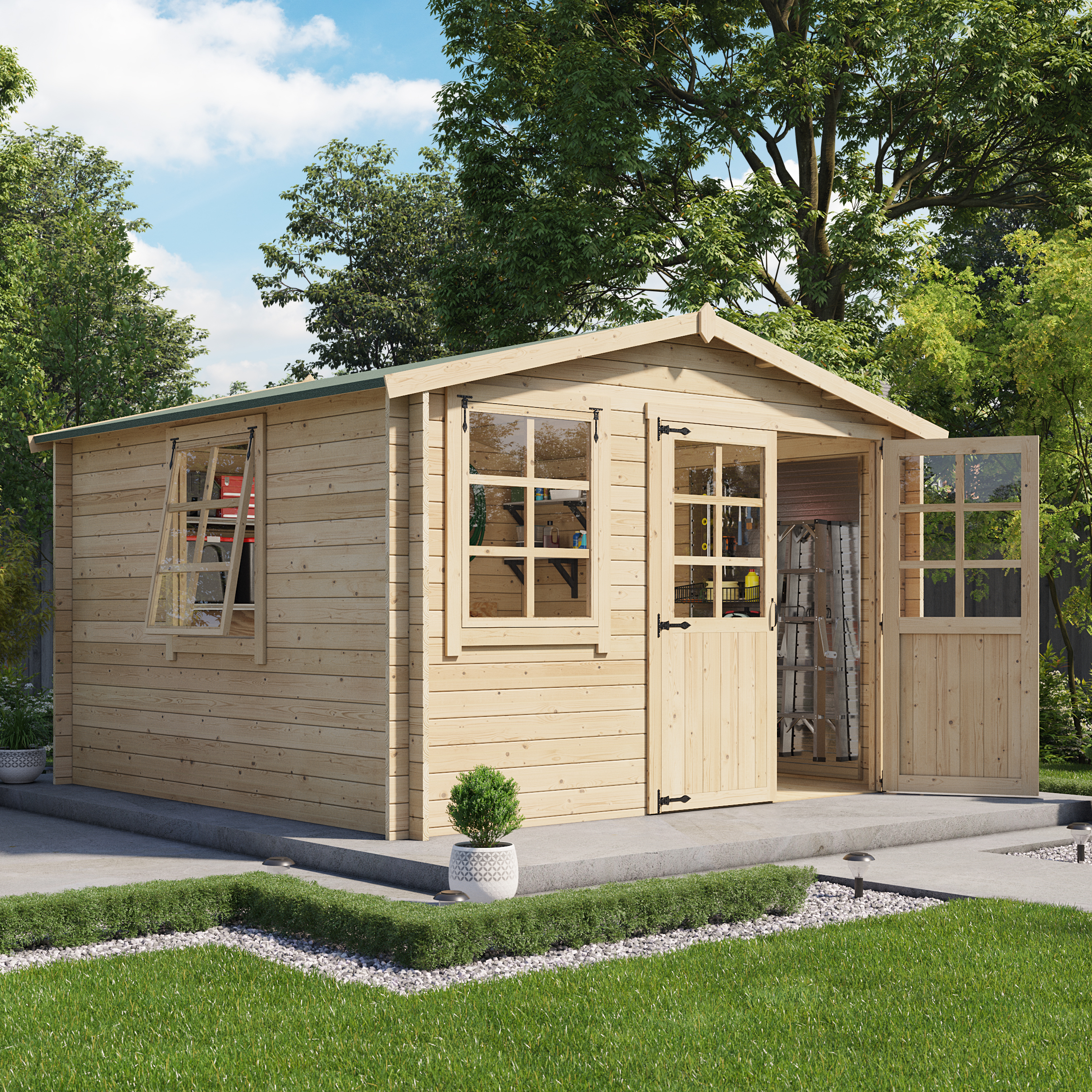 3x3m BillyOh Clubman Heavy Duty Shed Log Cabin