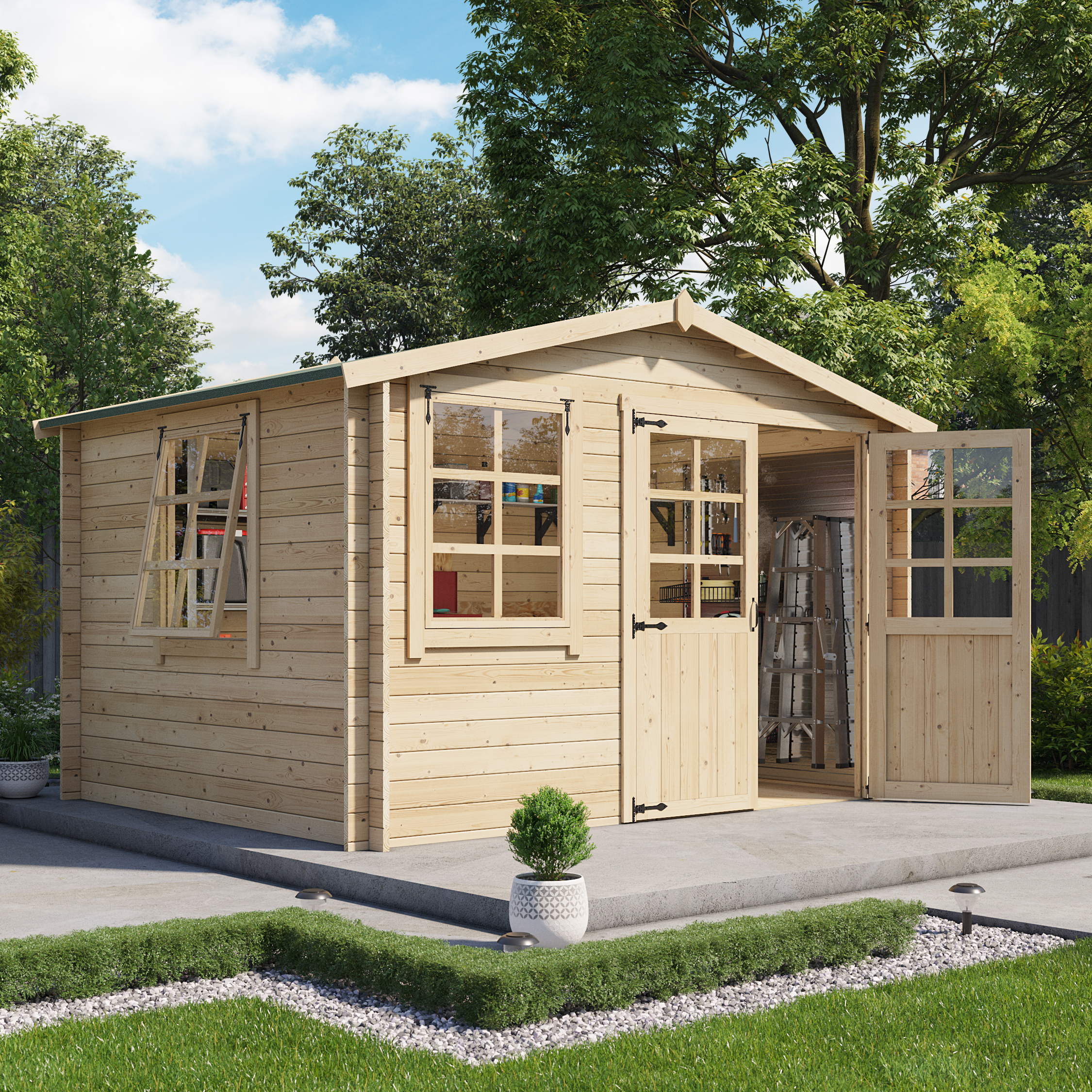 3x2 5m Log Cabin Billyoh Clubman Log Cabin Shed