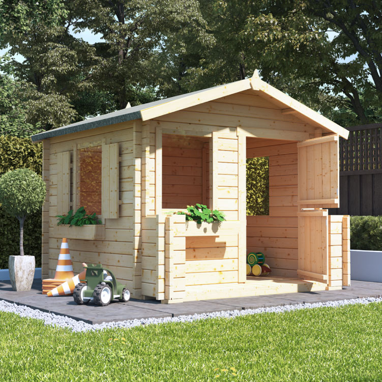 Billyoh 2x2m 28mm Junior Log Cabin Playhouse