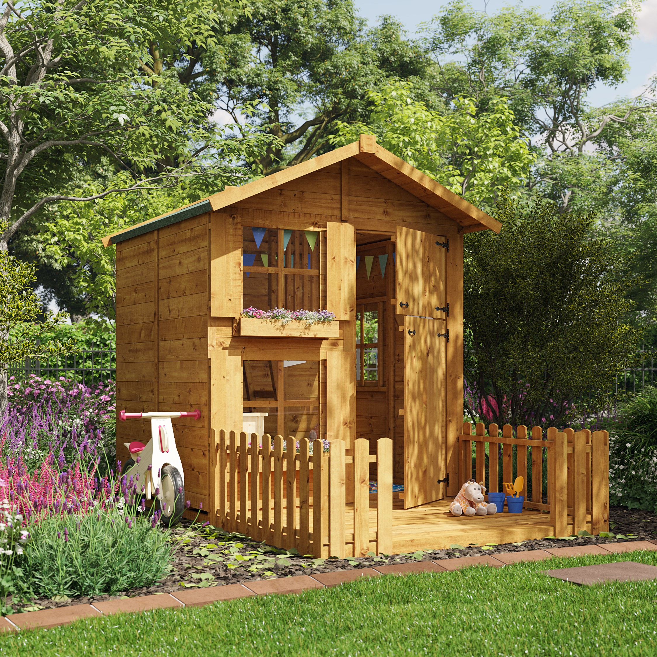 BillyOh Peardrop Junior Playhouse - 9x5 Peardrop Junior Platform & Bunk at Garden Buildings Direct
