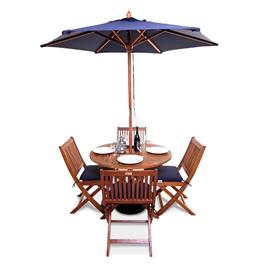 Windsor 1 0m Round Dining Set With 4 Folding Chairs Billyoh