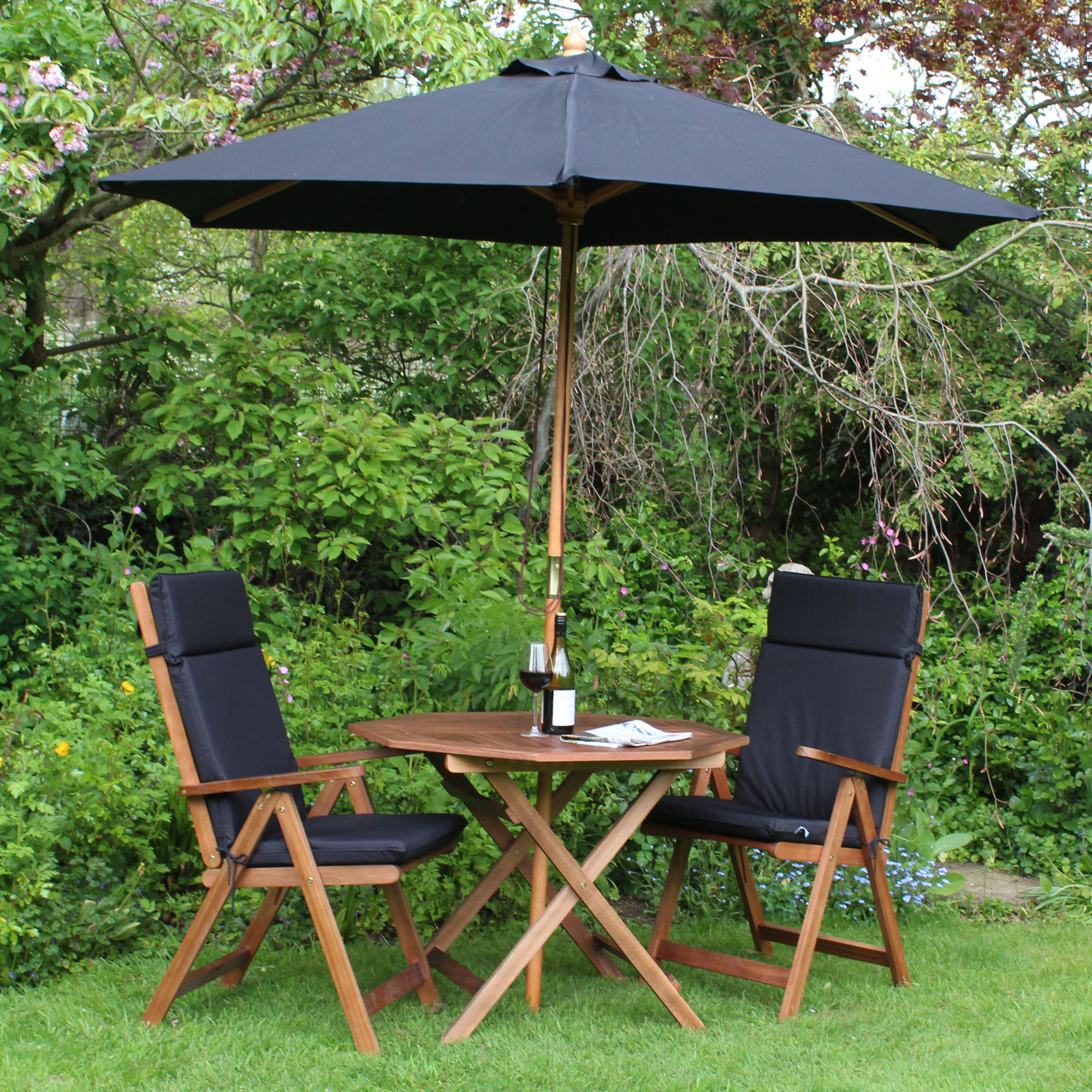 Windsor 1.0m Octagonal Dining Set with 2 Recliner Chairs | BillyOh