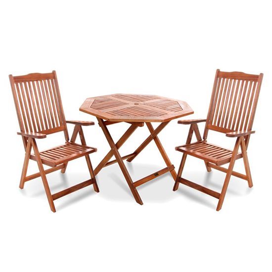 Windsor 1 0m Octagonal Dining Set With 2 Armchairs Billyoh