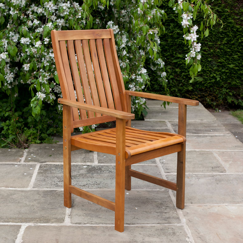 BillyOh Windsor High Back Wooden Garden Armchair - 4 x Armchair