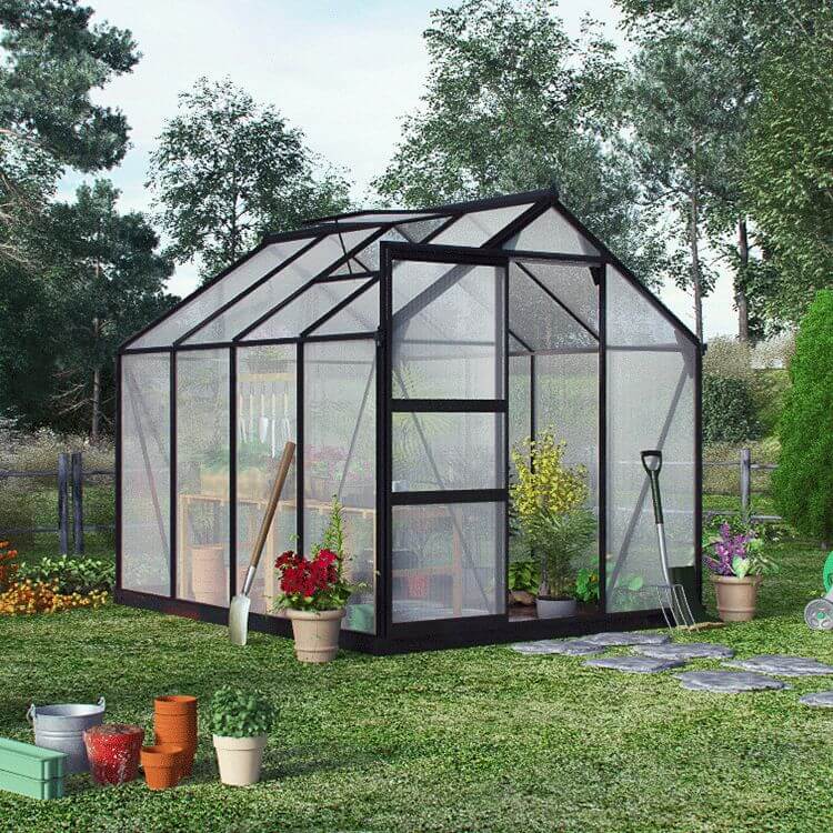 Billyoh Rosette Hobby Aluminium Greenhouse Single Sliding Door 6 X 6 Green