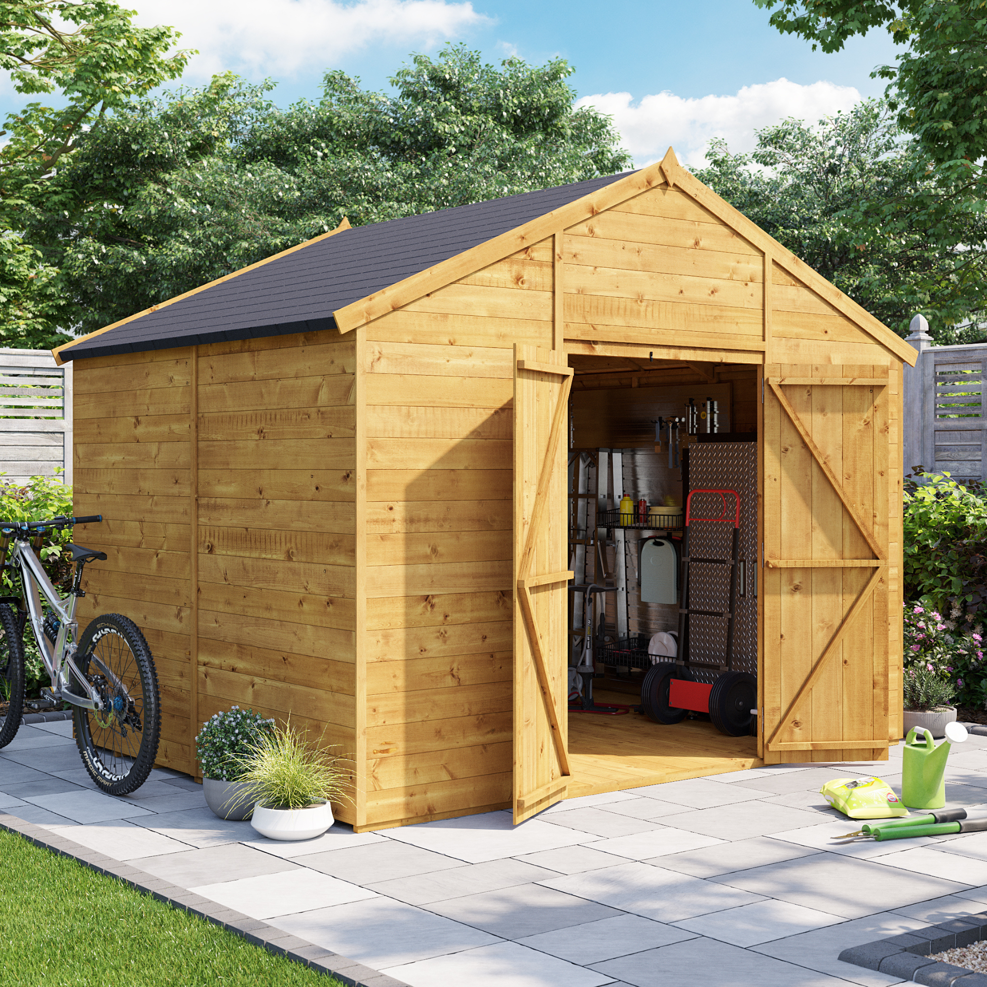 Billyoh Expert Tongue And Groove Apex Wooden Shed Workshop 8x10 T G Apex Windowless Shed 8 X 10ft