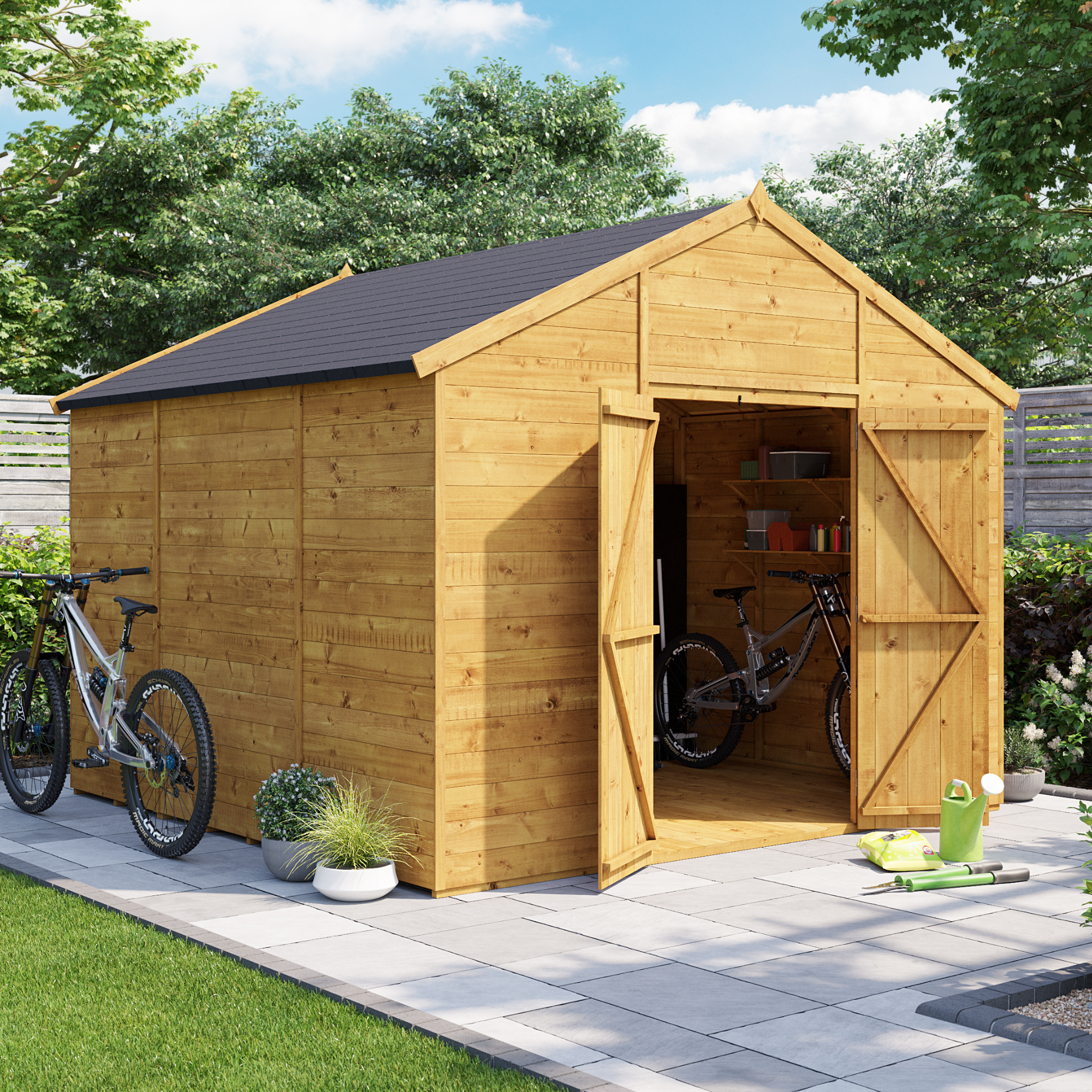 Billyoh Expert Tongue And Groove Apex Workshop Shed 10x10 T G Apex Windowless Wooden Shed 10 X 10ft