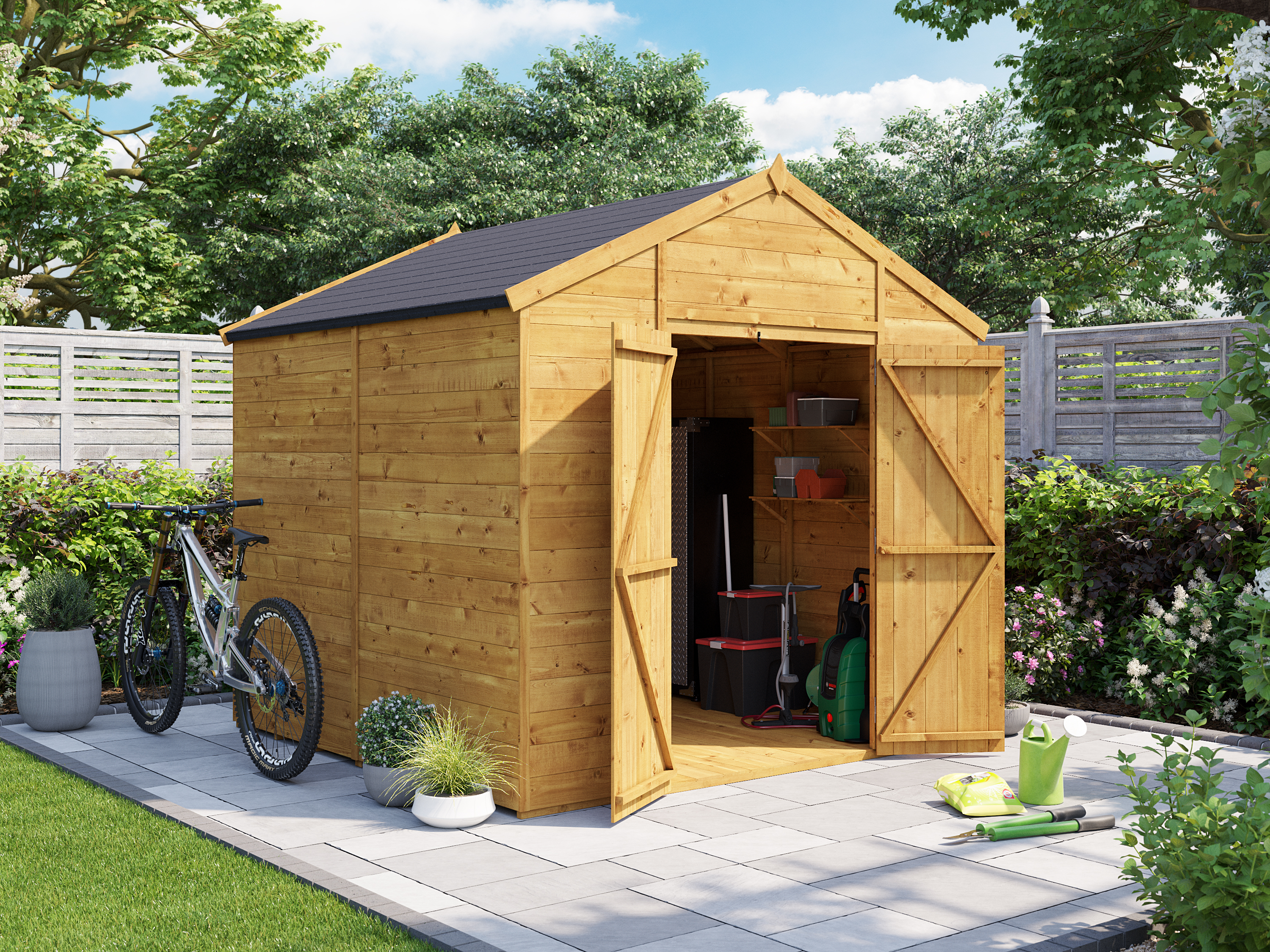 Click to view product details and reviews for Billyoh Expert Tongue And Groove Apex Wooden Shed Workshop Pt8x10 Tg Apex Windowless Garden Shed 8 X 10ft.