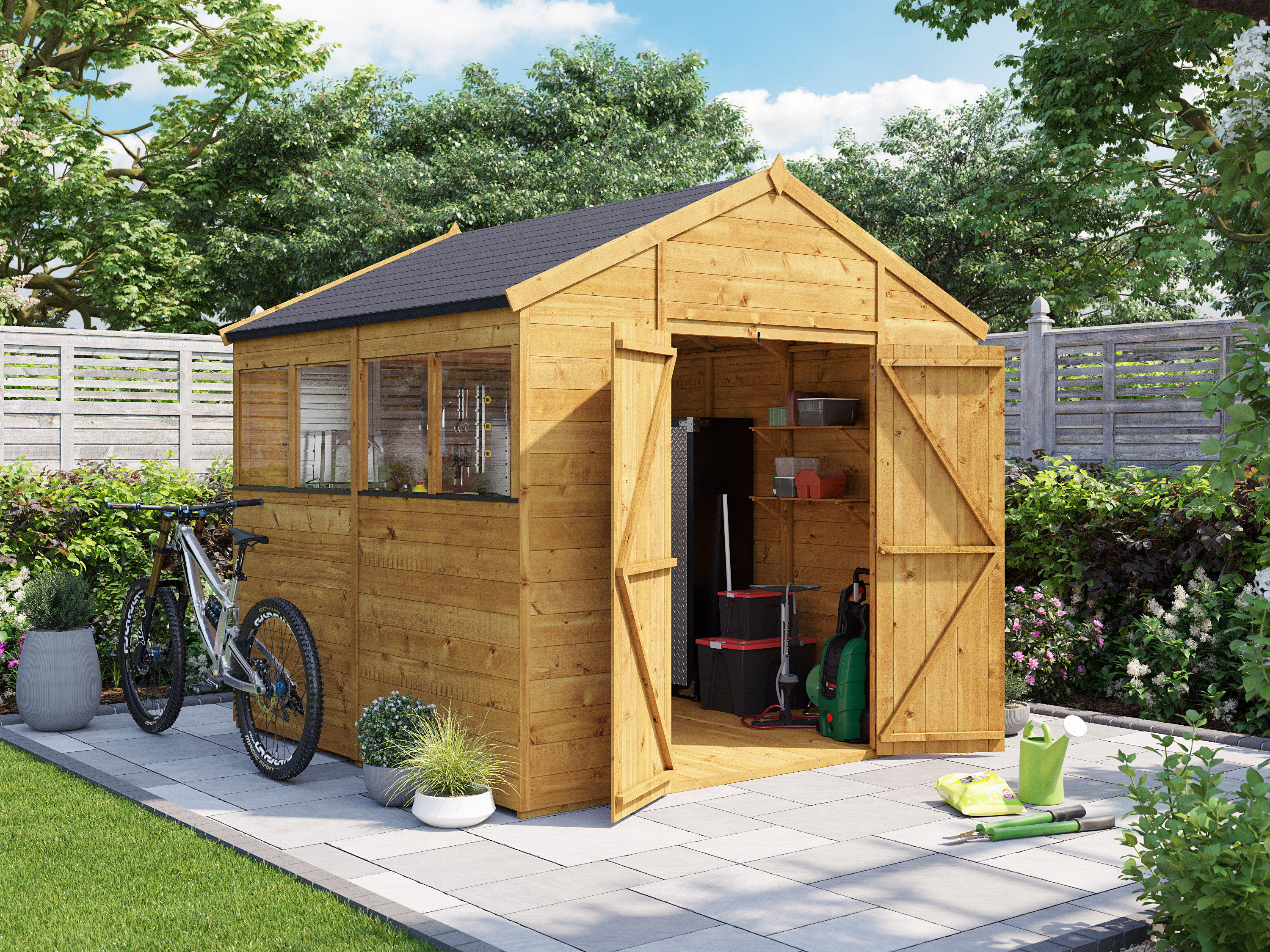 Click to view product details and reviews for Billyoh Expert Tongue And Groove Apex Garden Shed Workshop Pt8x10 Tg Apex Windowed Wooden Shed 8 X 10ft.