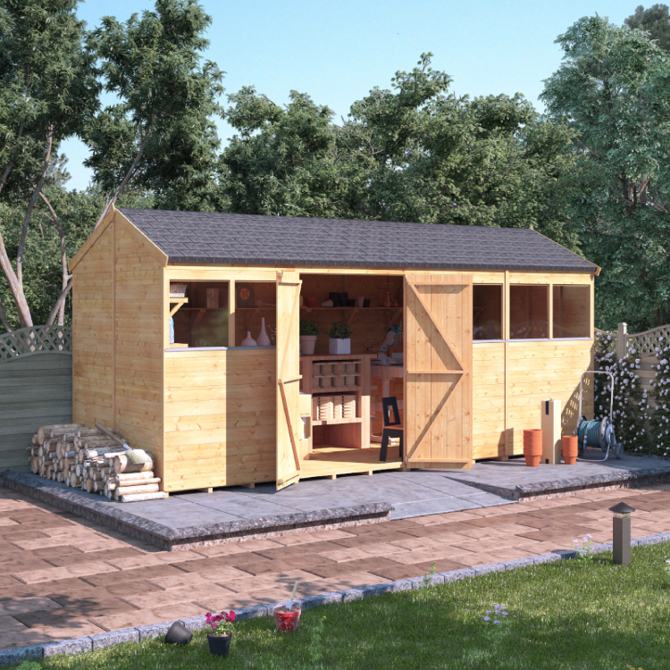 16x6 T&G Reverse Apex Windowed - BillyOh Expert Workshop Sheds