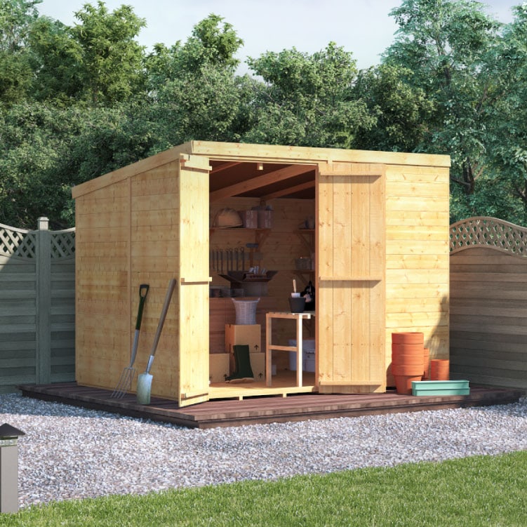 8 x 6 Shed - BillyOh Master Tongue and Groove Pent Shed - Pressure Treated Windowless 8x6 Wooden Garden Shed