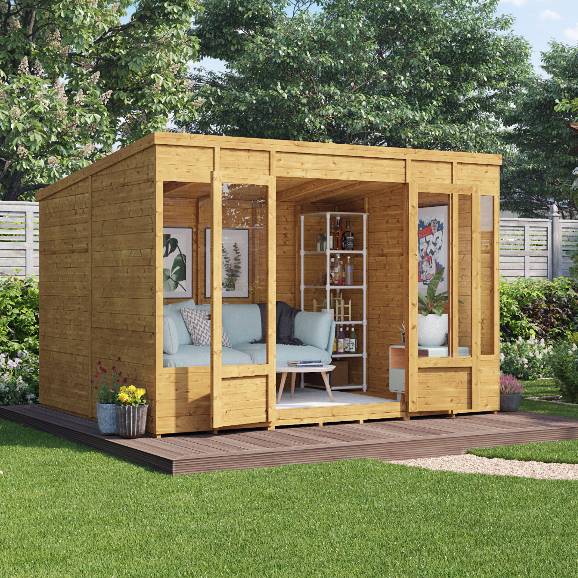 10x8 Bella T&G Pent Summerhouse - BillyOh