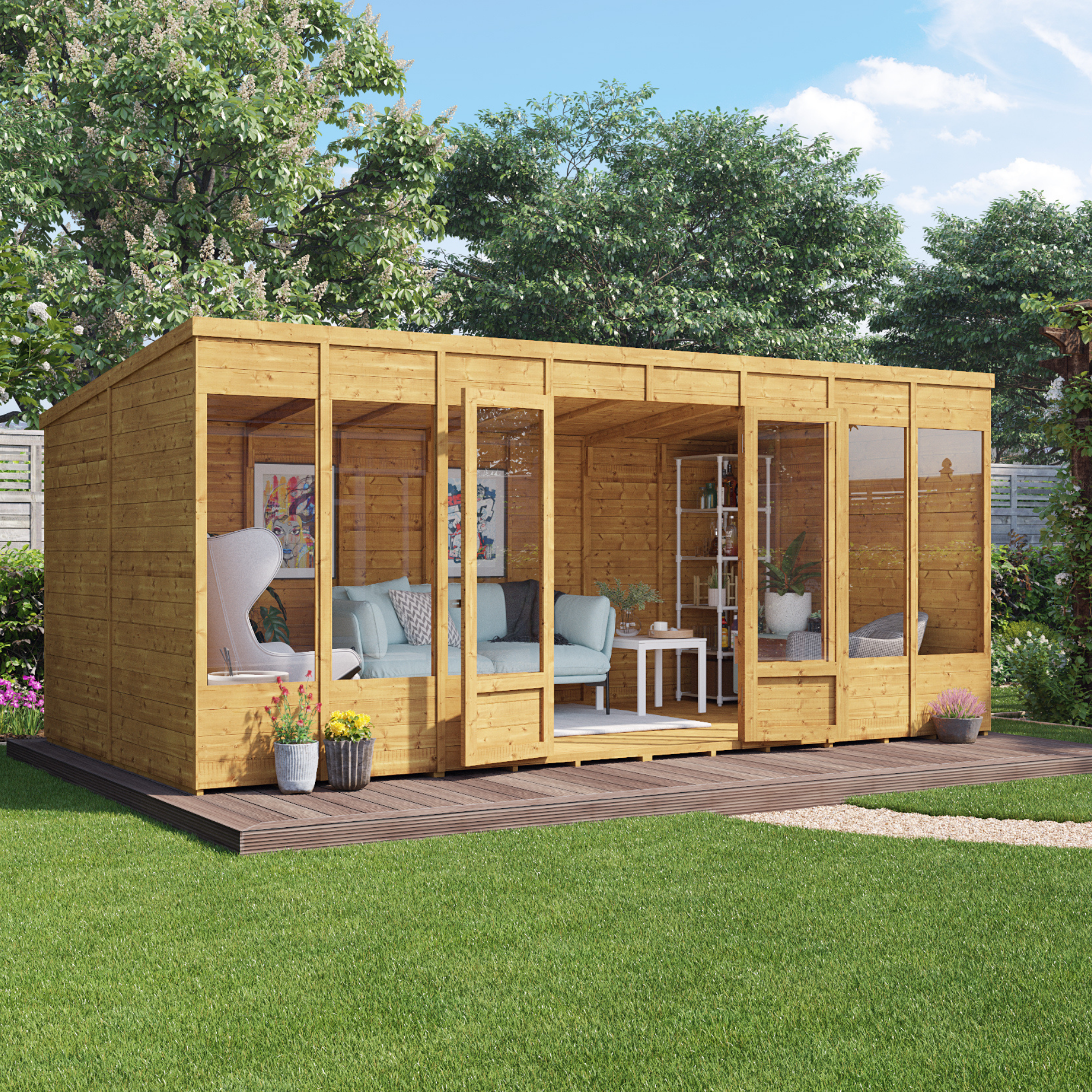 16x8 Bella T&G Pent Summerhouse - BillyOh