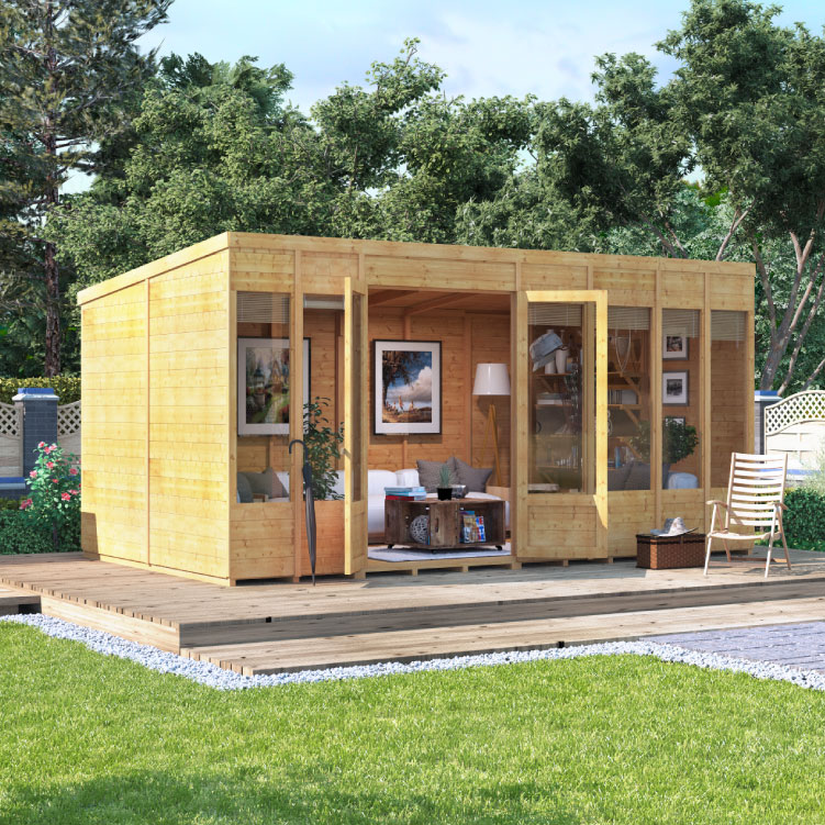 BillyOh Bella Tongue and Groove Pent Summerhouse - 14x8 T&G Pent Summerhouse