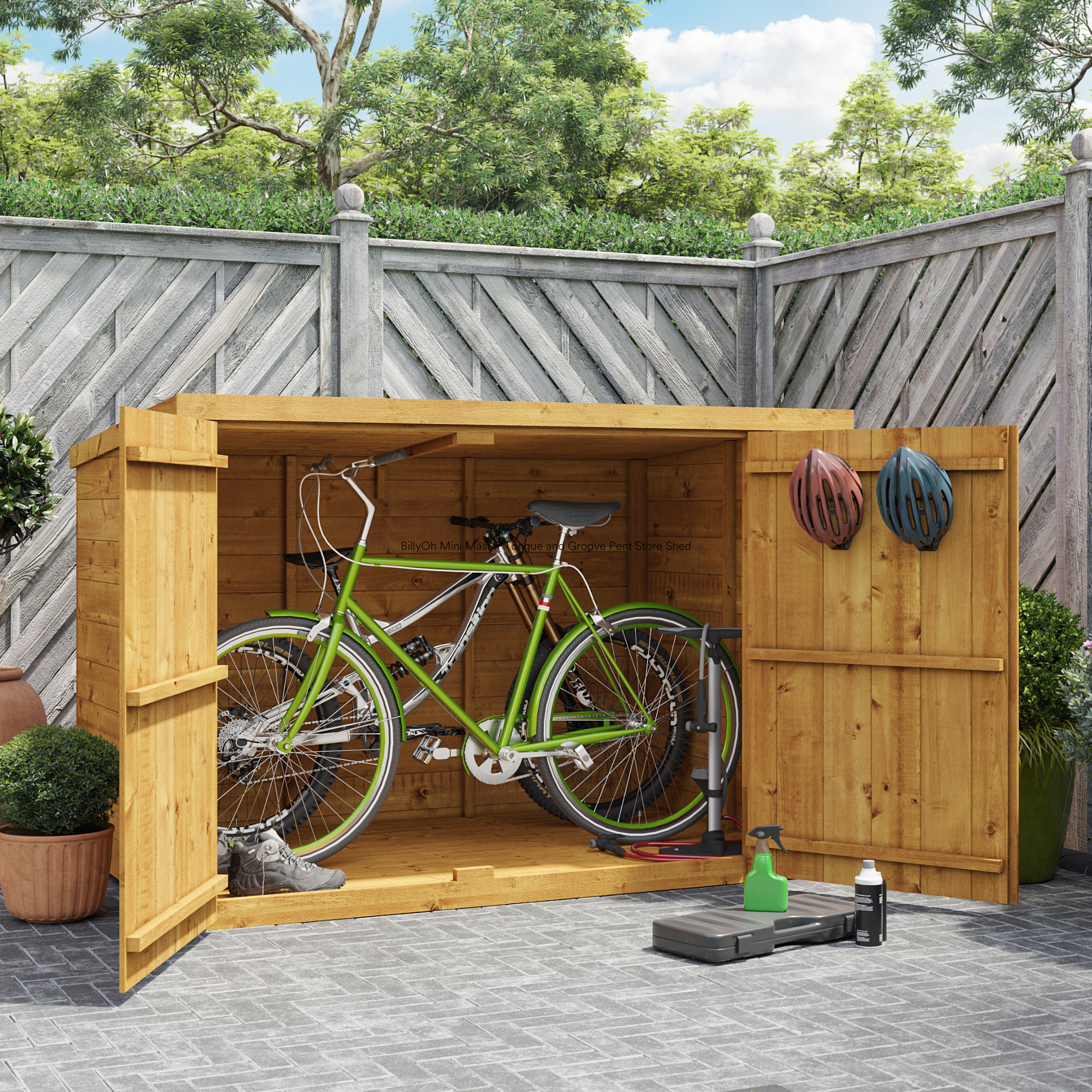 6x3 Wooden Bike Storage- Mini Keeper Overlap Pent - BillyOh