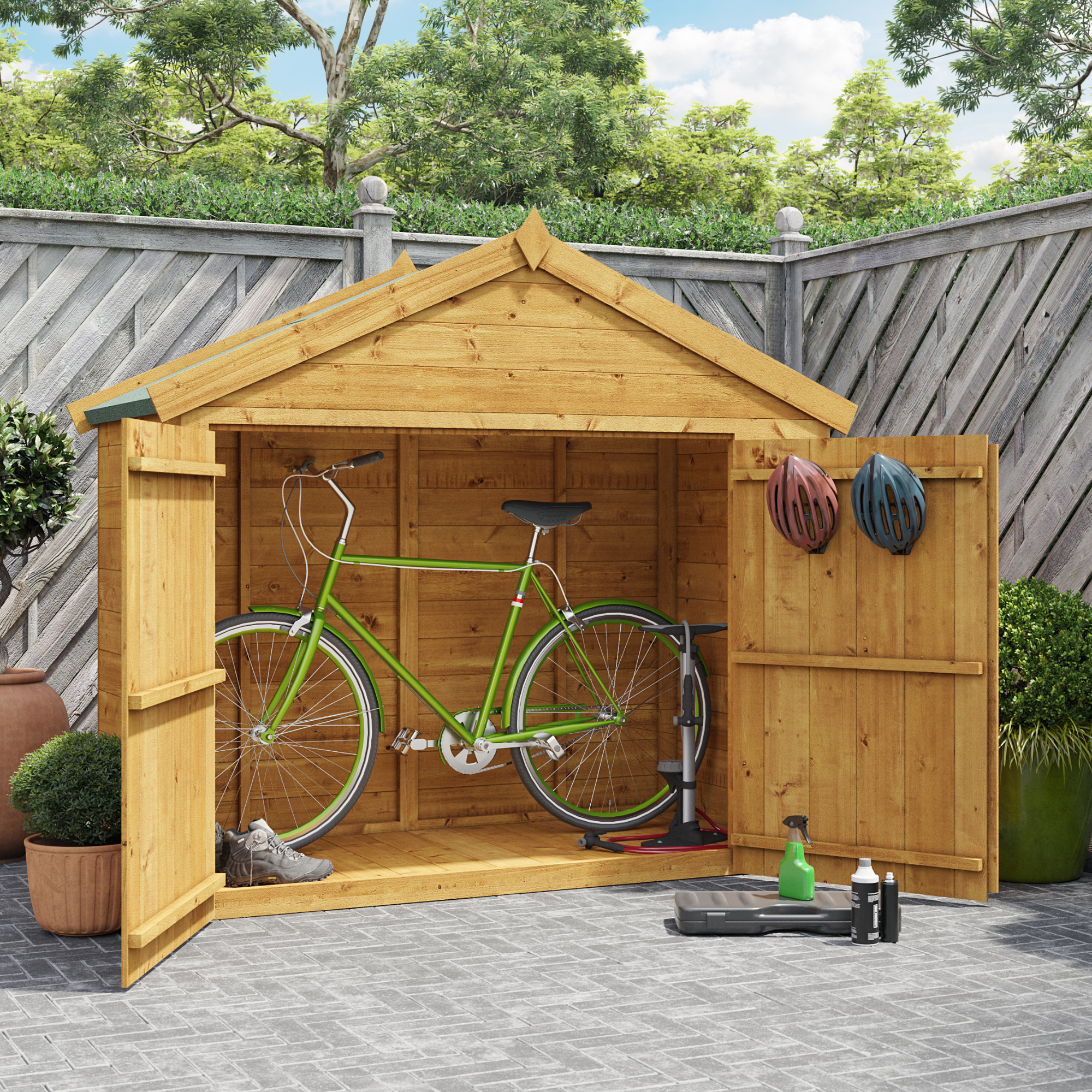 3x6 T&G Apex Bike Shed - Mini Master BillyOh