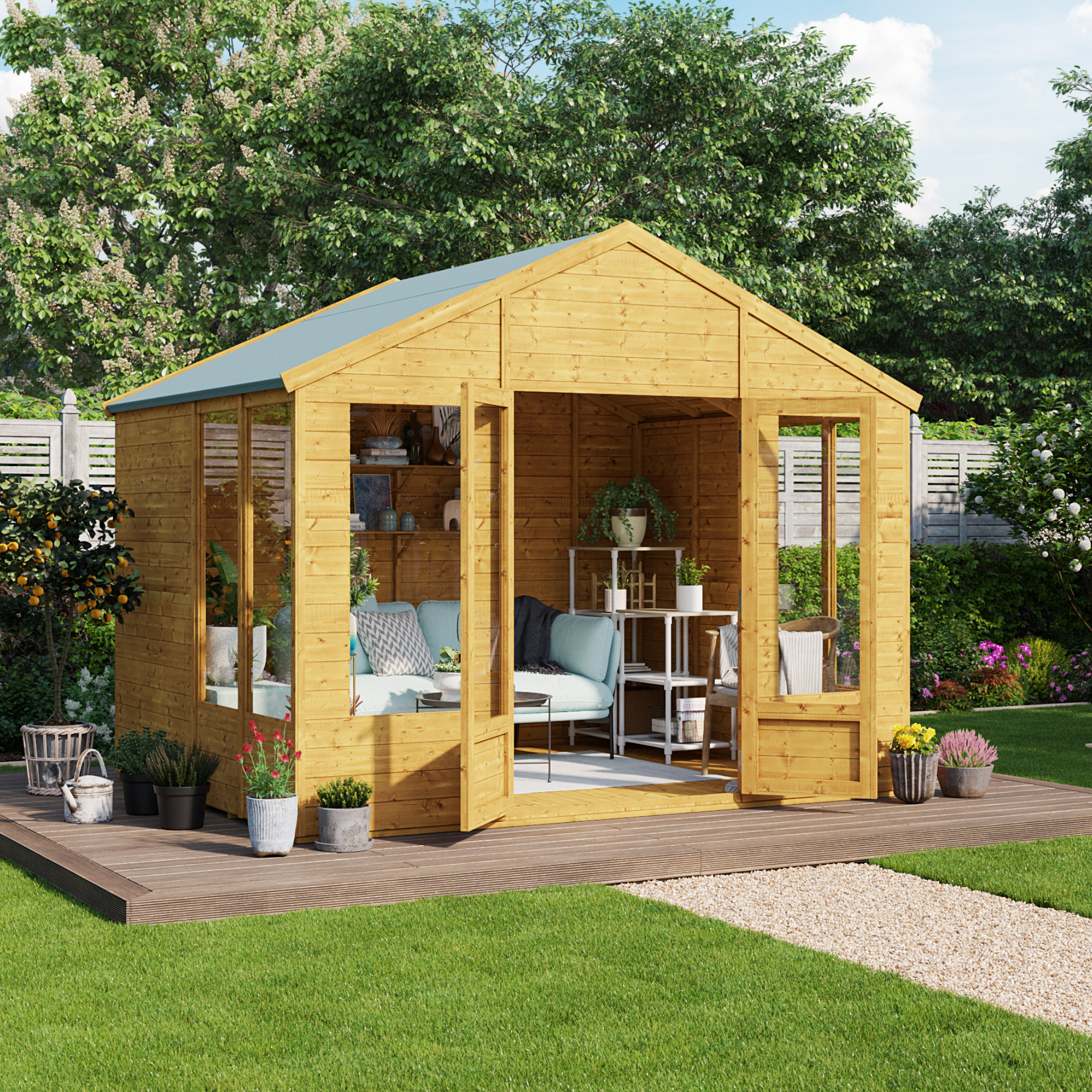 BillyOh Holly Tongue and Groove Apex Summerhouse - 8x10 T&G Apex Summerhouse