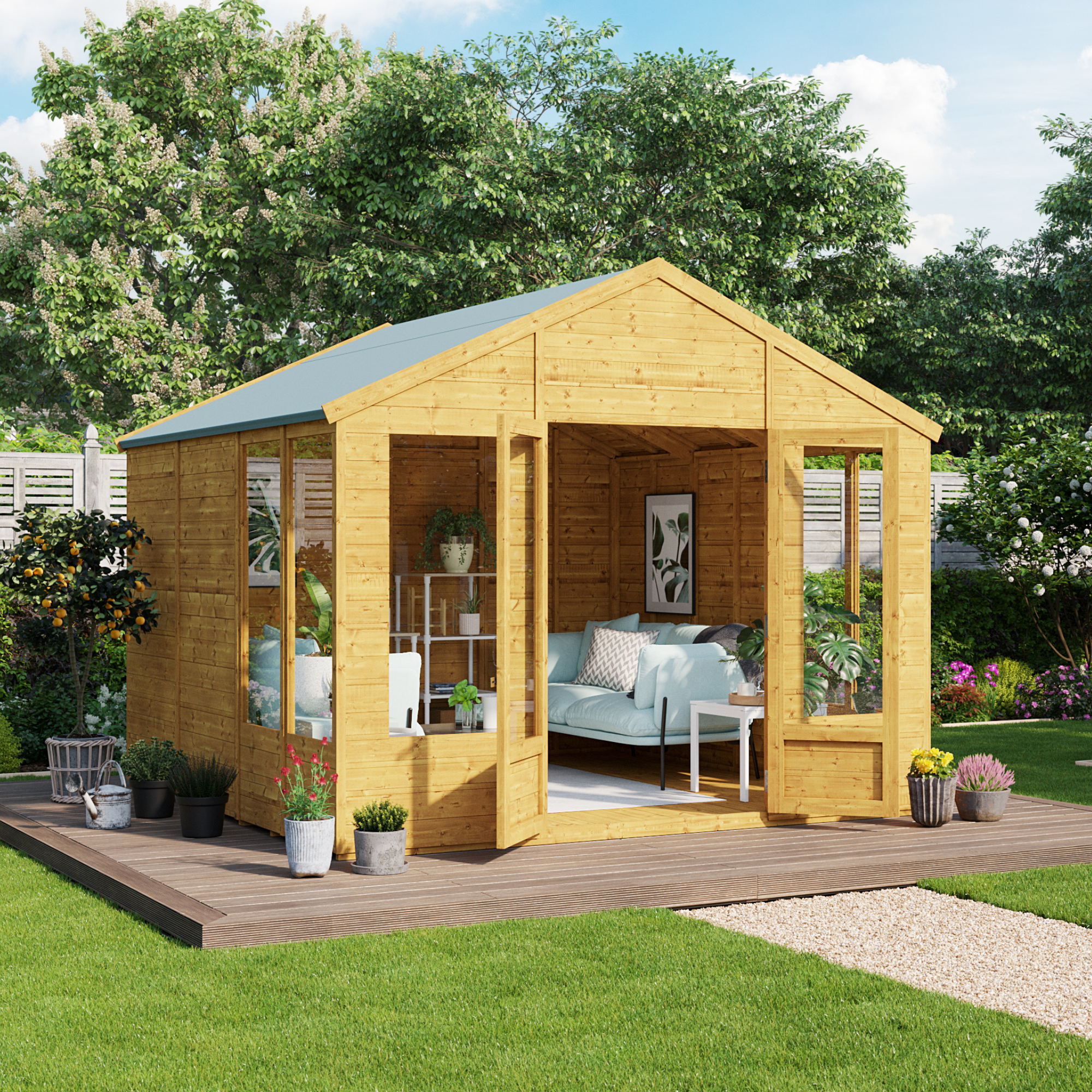 BillyOh Holly Tongue and Groove Apex Summerhouse - PT-10x10 T&G Apex Summerhouse