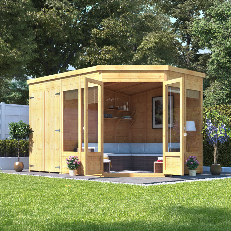 BillyOh Penton Corner Summerhouse with Side Store