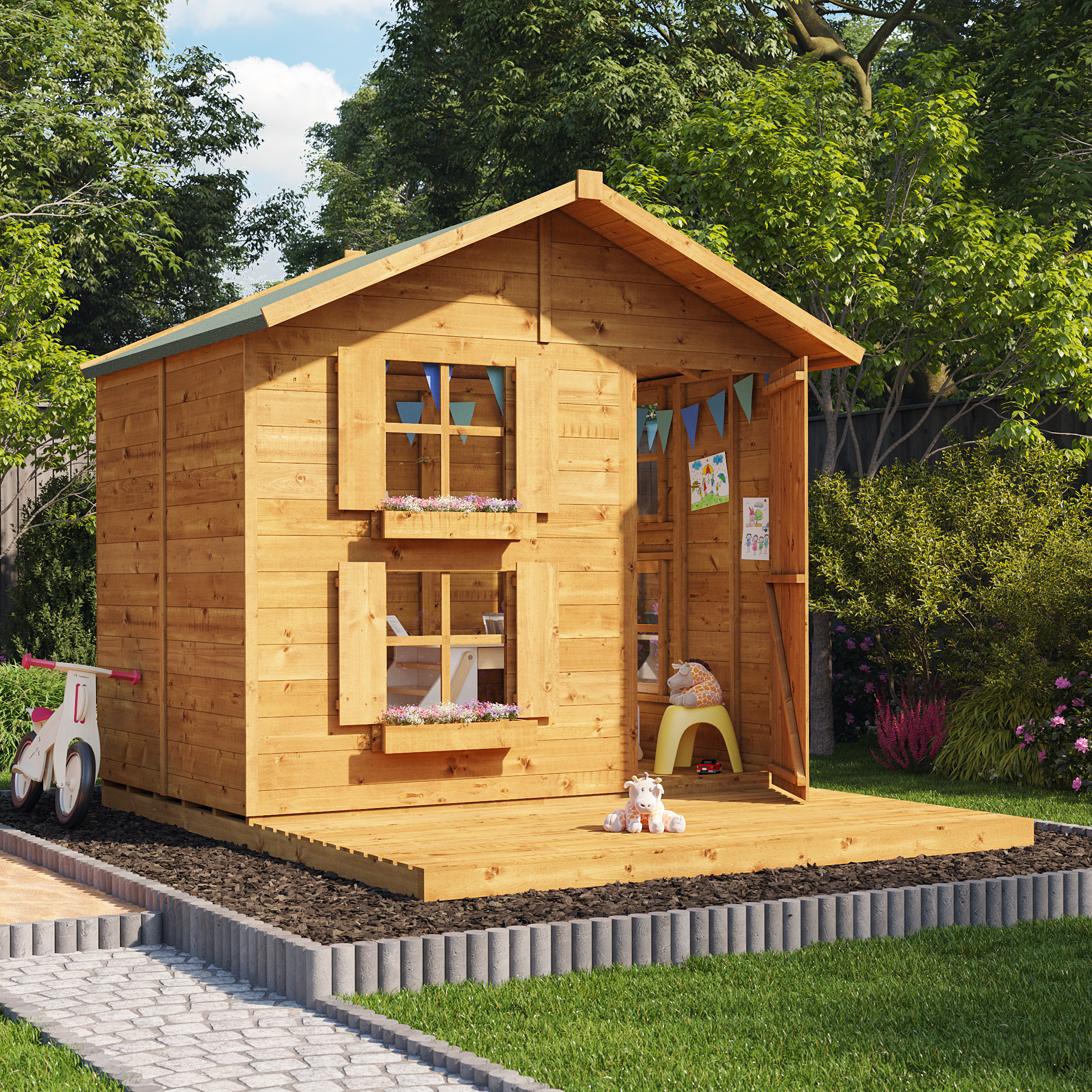 BillyOh Peardrop Extra Playhouse - 9x7 Peardrop Extra Platform & Bunk