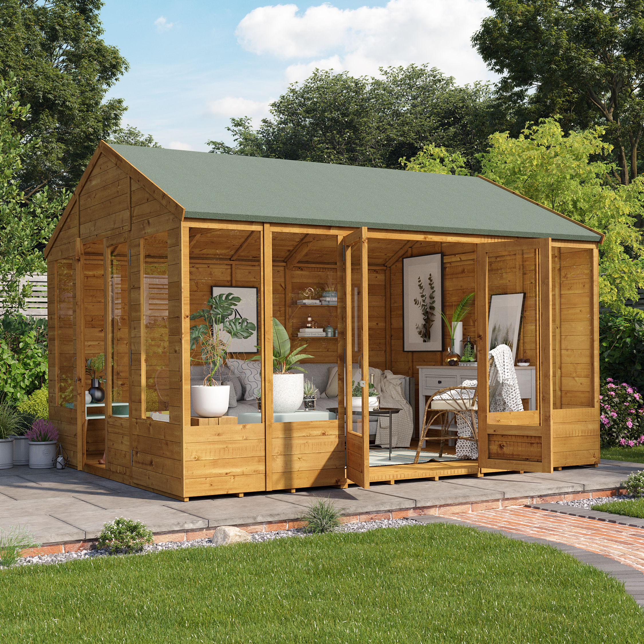 Image of 12x10 Tessa T&G Reverse Apex Summerhouse - BillyOh