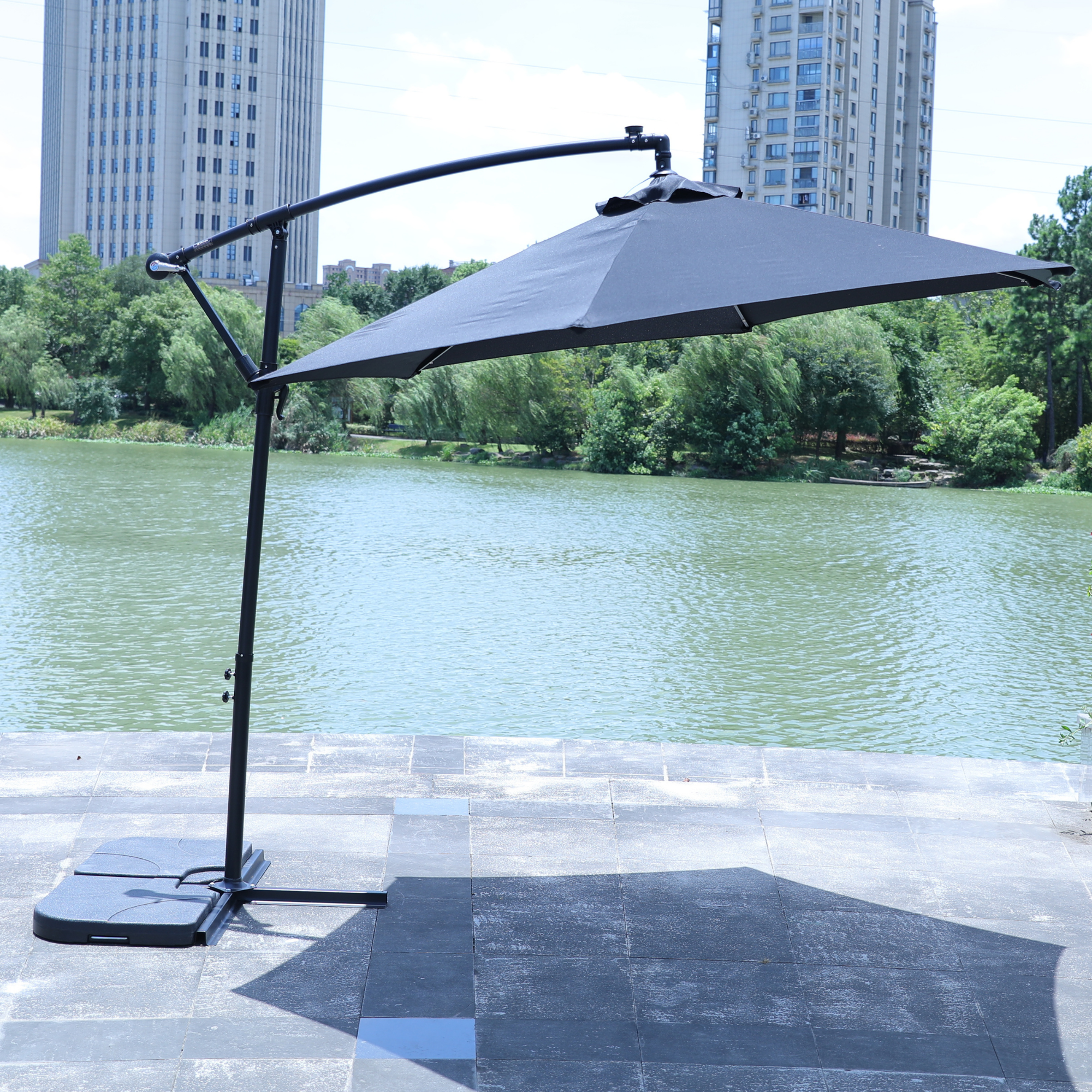 Click to view product details and reviews for 27m Cantilever Garden Parasol Black Billyoh.