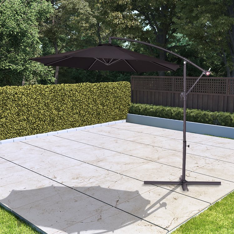 2 7m Cantilever Garden Parasol Tan Billyoh