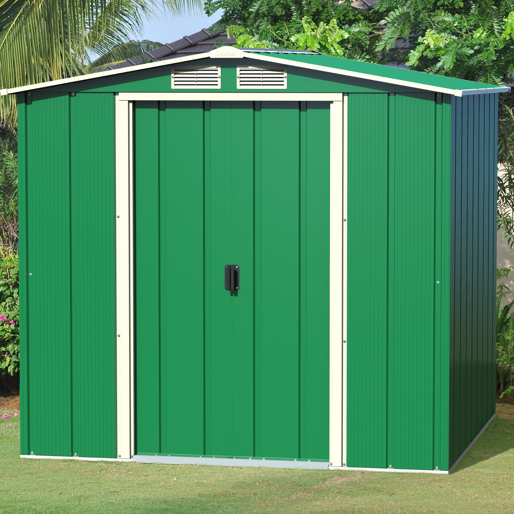 BillyOh Partner Eco Apex Roof Metal Shed - 6x6 Apex Eco - Duramax Eco Metal Shed