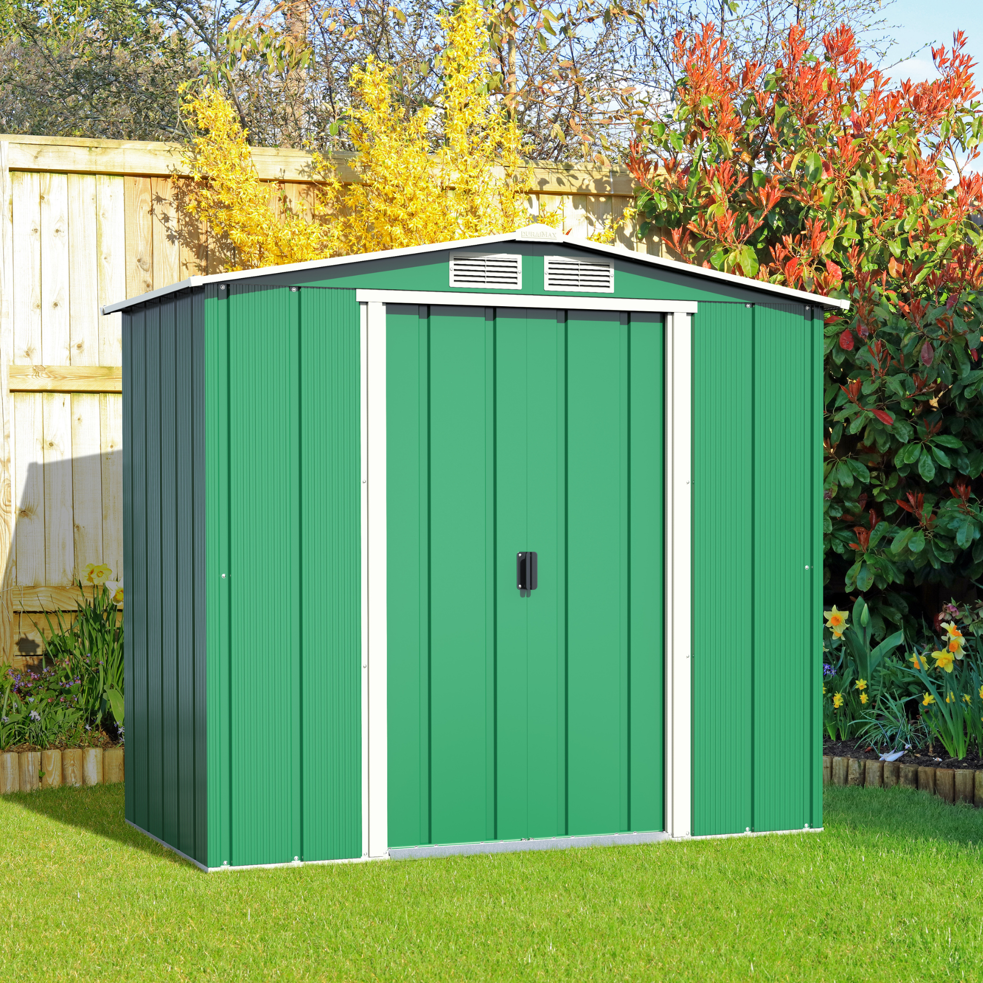 BillyOh Partner Eco Apex Roof Metal Shed - 6x4 Apex Eco - Duramax Eco Metal Shed