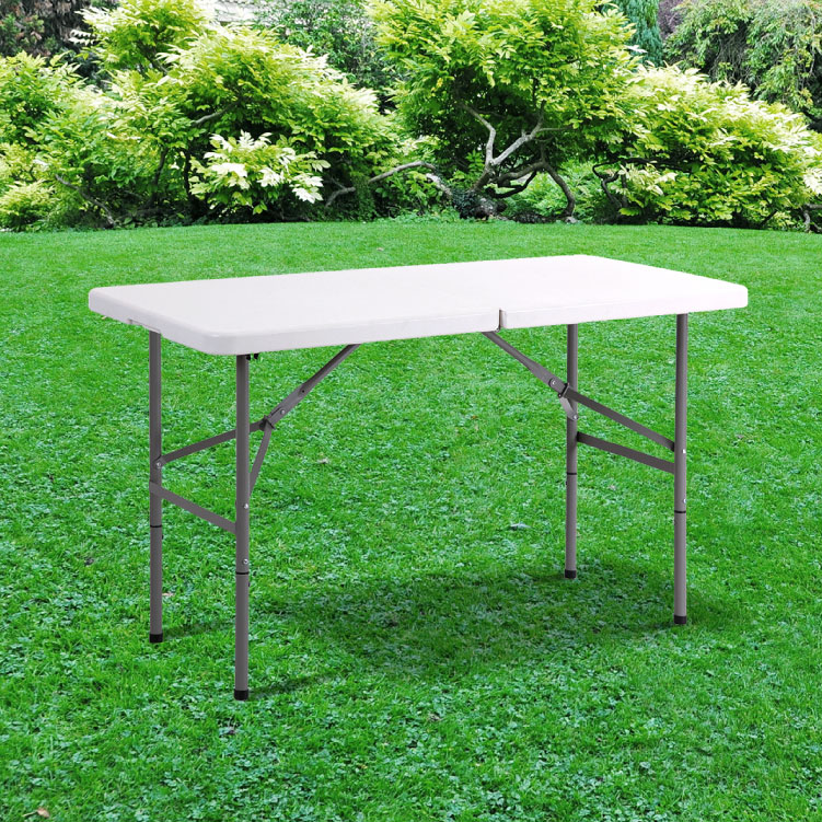 BillyOh 4ft Heavy Duty Plastic Folding Outdoor Trestle Table - 4ft Folding Picnic Table
