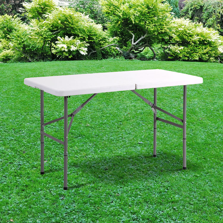 Billyoh 4ft Heavy Duty Plastic Folding Outdoor Trestle Table 4ft Folding Picnic Table