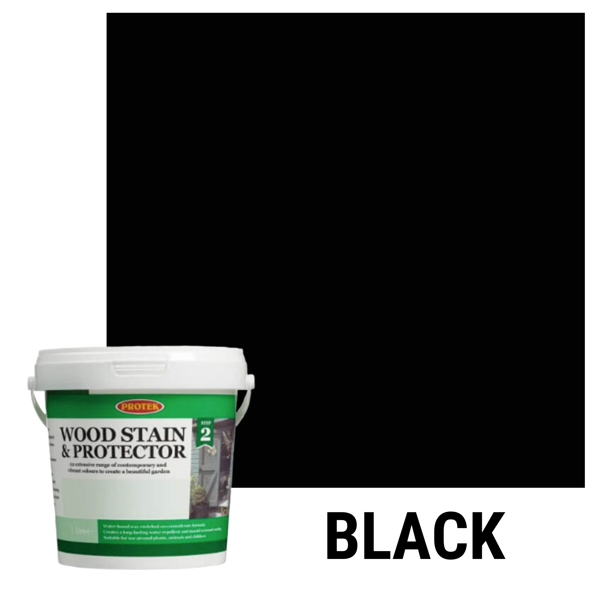 Protek Wood Stain and Protector 1ltr - Black
