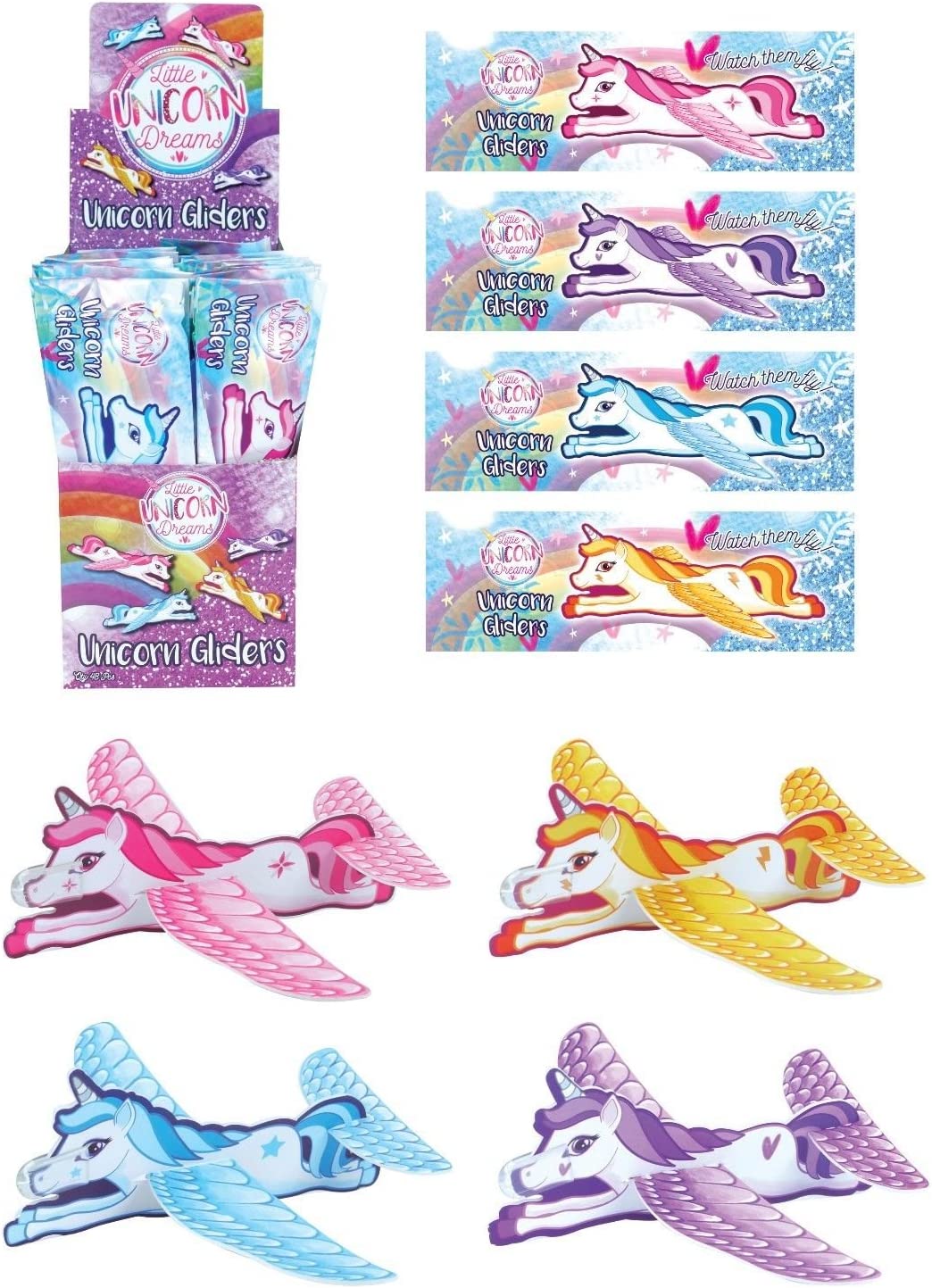 Henbrandt Unicorn Gliders - 12x Gliders Unicorn