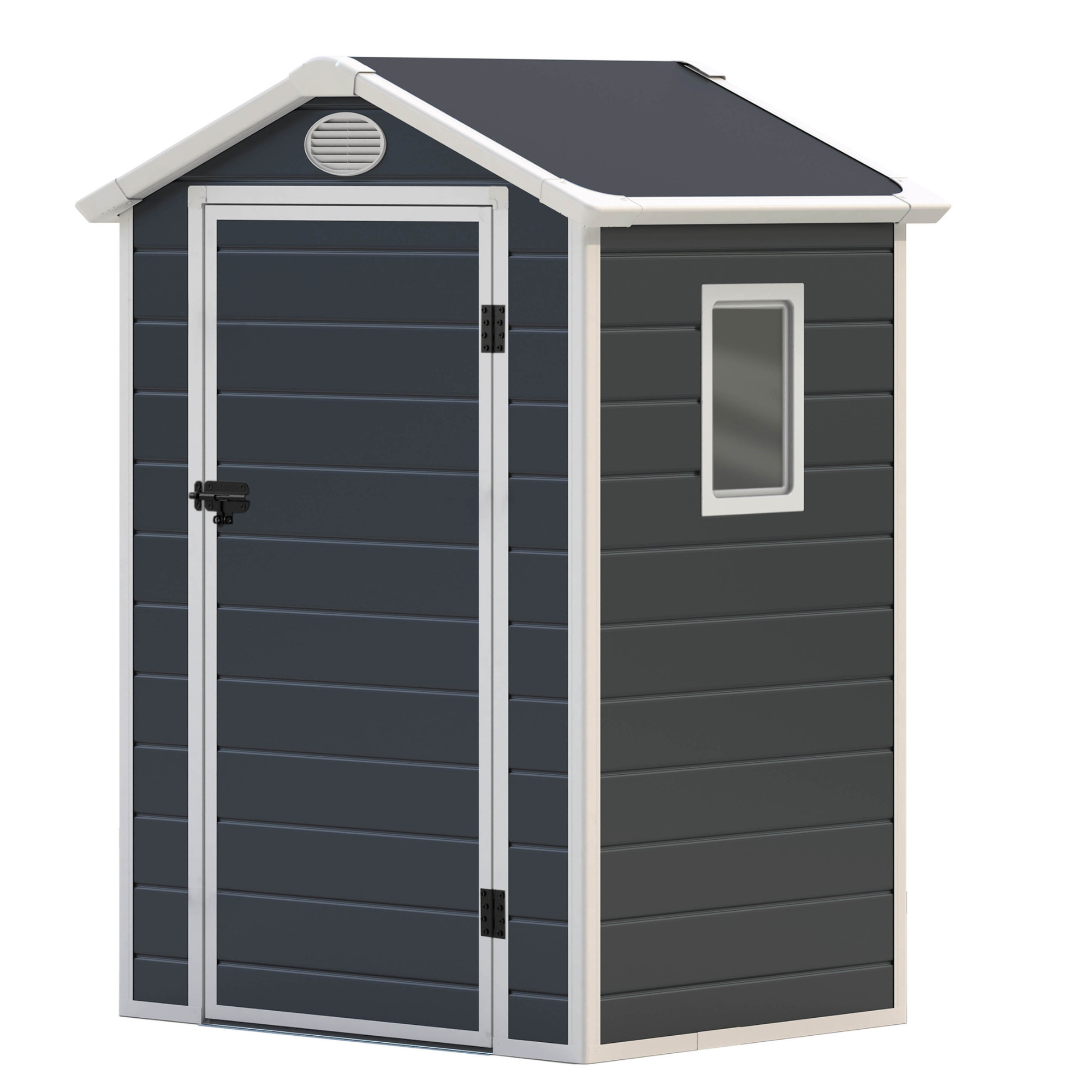 BillyOh Kingston Apex Plastic Shed Light Grey With Floor  - 4x3 Grey