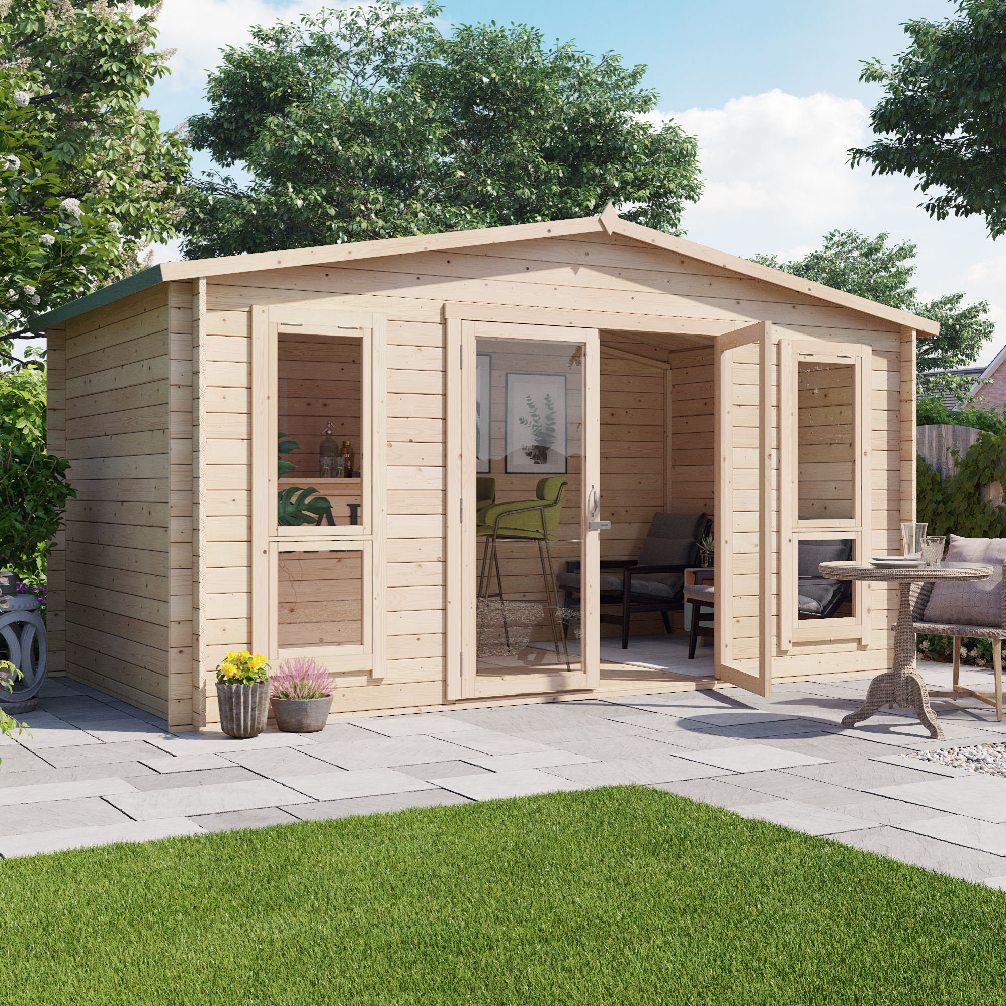 14 x 8 Log Cabin - BillyOh Sasha Log Cabin Summerhouse - 28mm