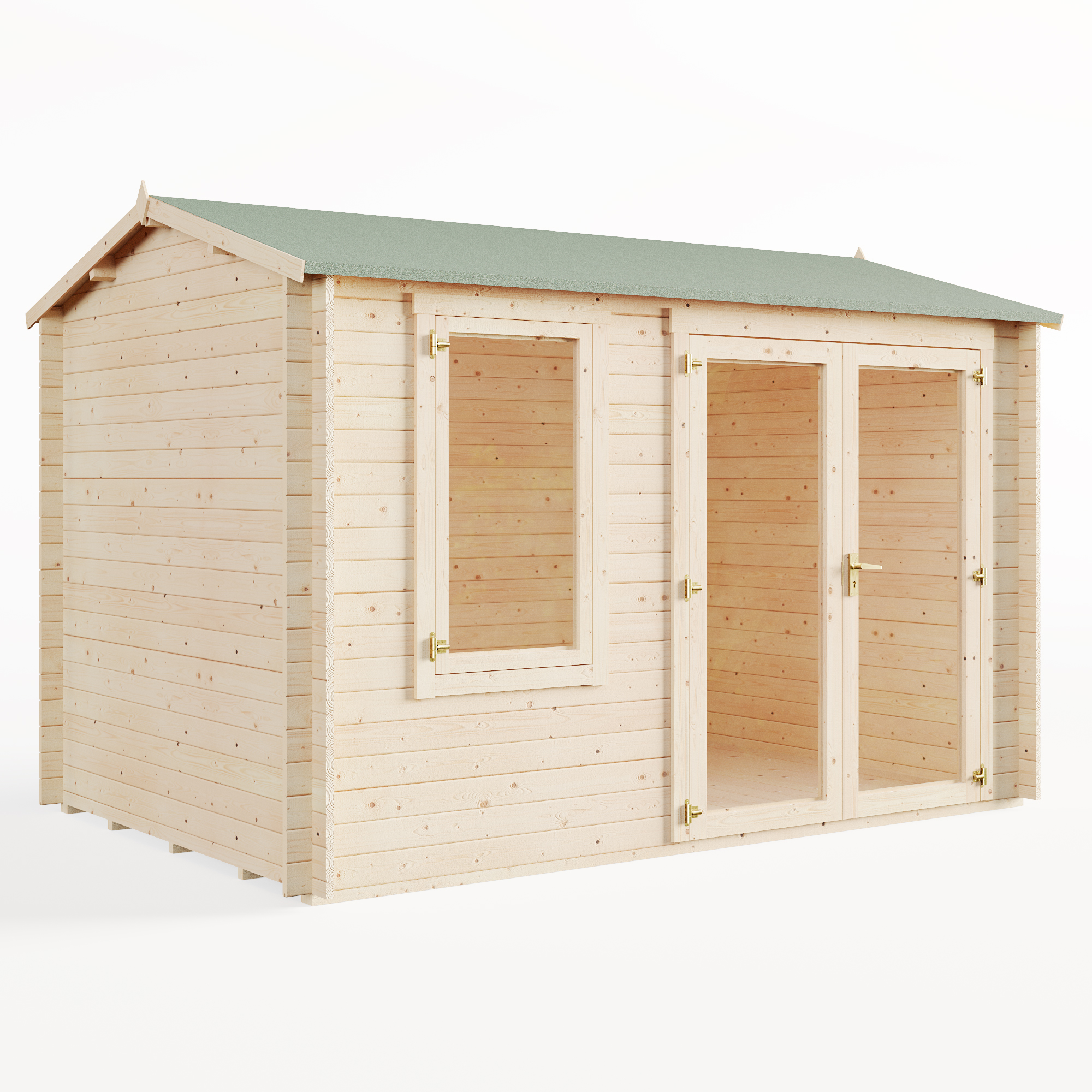 3.5m x 2.5m Pressure Treated Log Cabin - BillyOh Devon Log Cabin - 28mm Tongue & Groove Wooden Garden Building