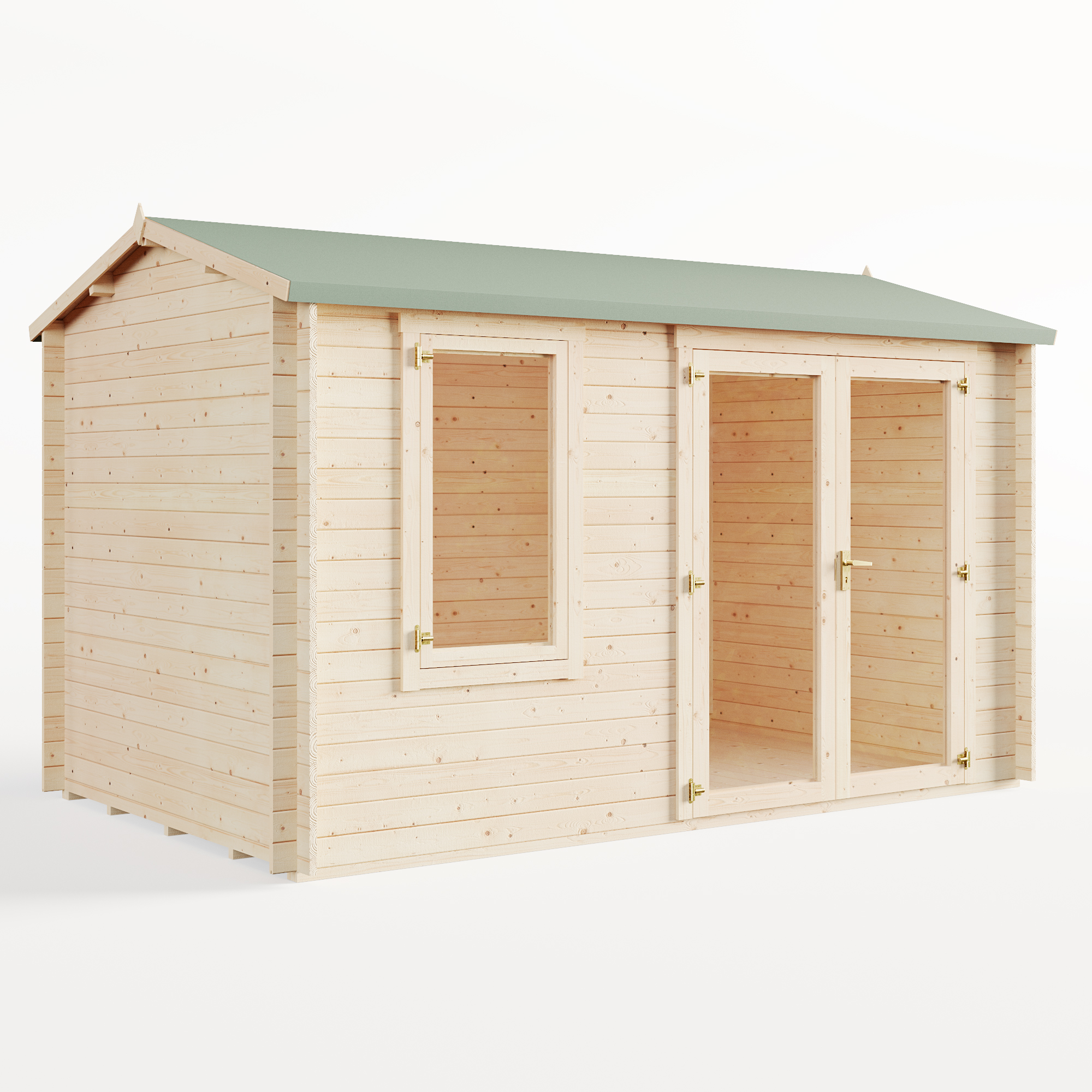 4.0m x 2.5m Pressure Treated Log Cabin - BillyOh Devon Log Cabin - 44mm Tongue & Groove Wooden Garden Building