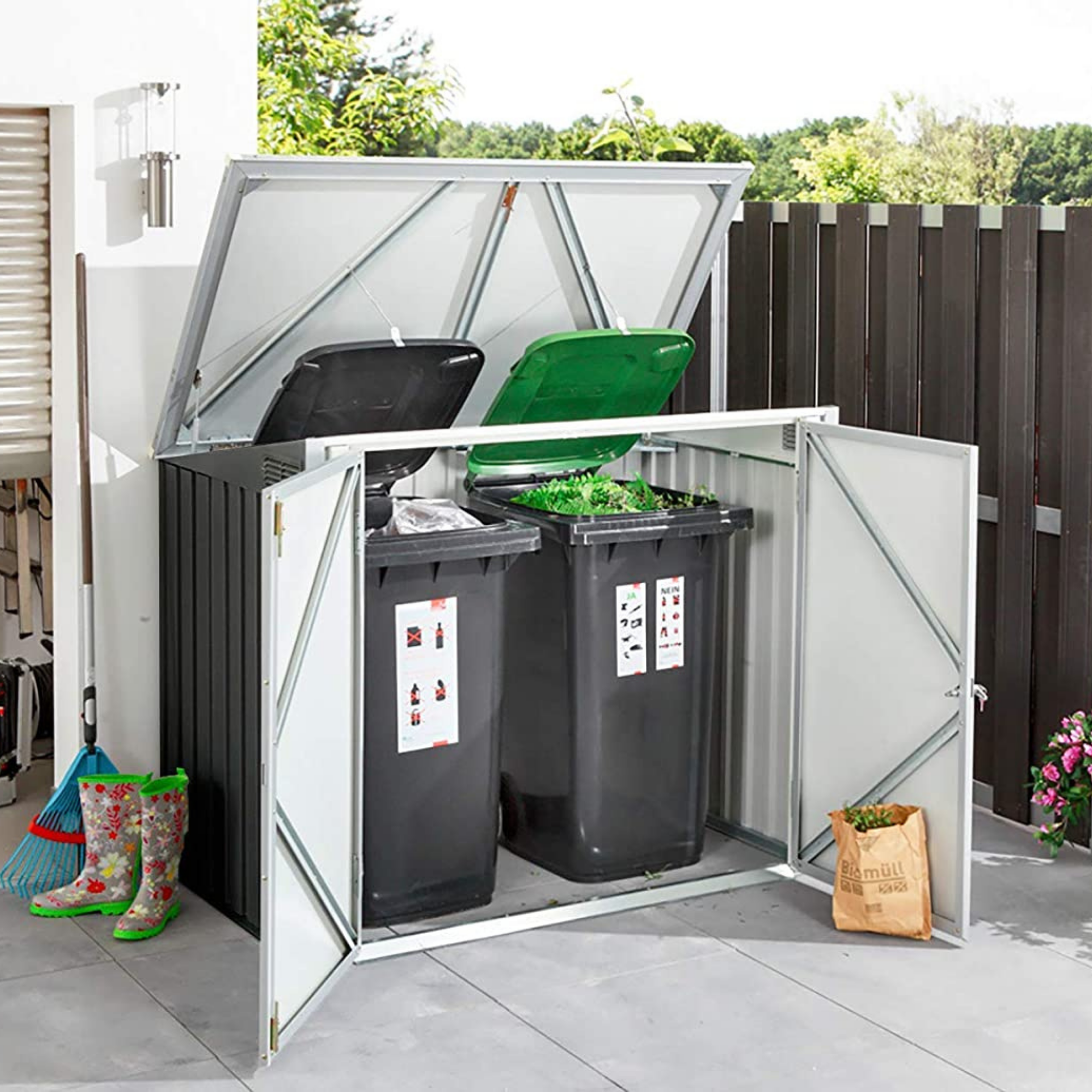 BillyOh Metal Wheelie Bin Store - 5x3