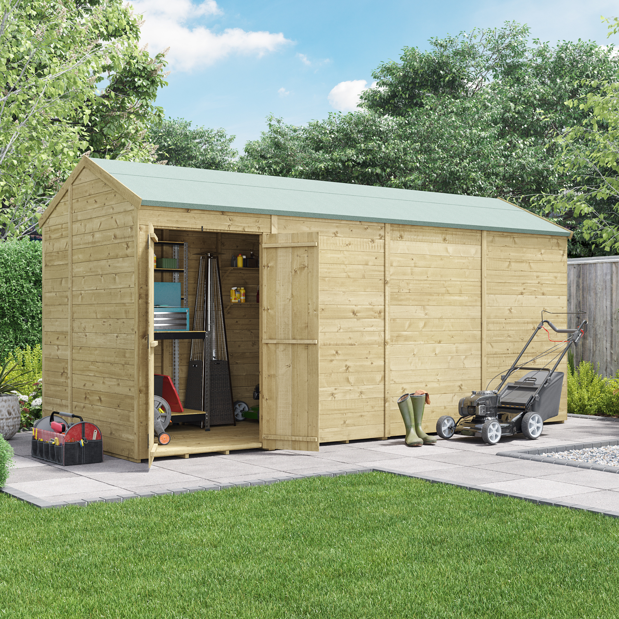 BillyOh Switch Tongue and Groove Apex Shed - 16x6 Windowless 15mm