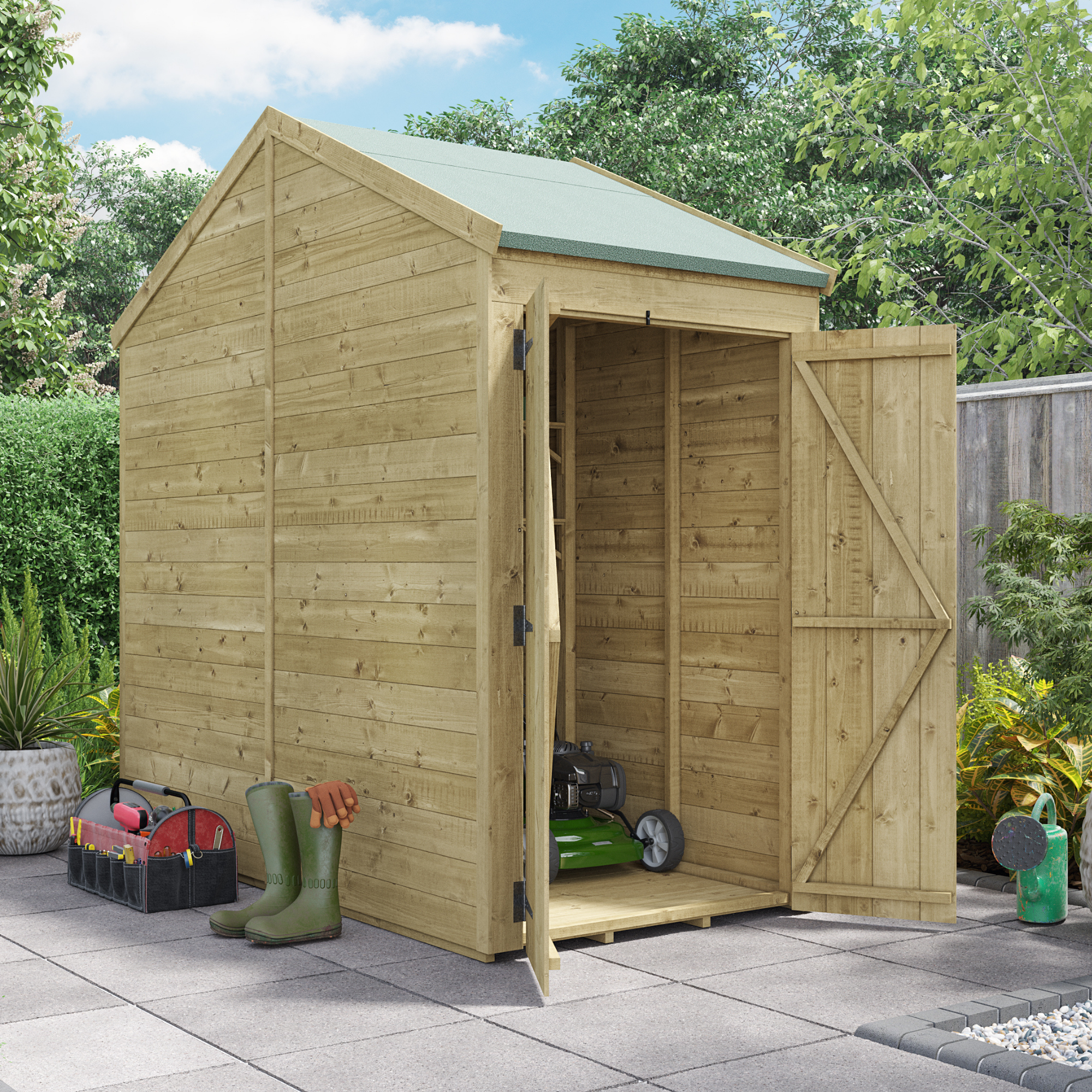 BillyOh Switch Tongue and Groove Apex Shed - 4x8 Windowless 15mm