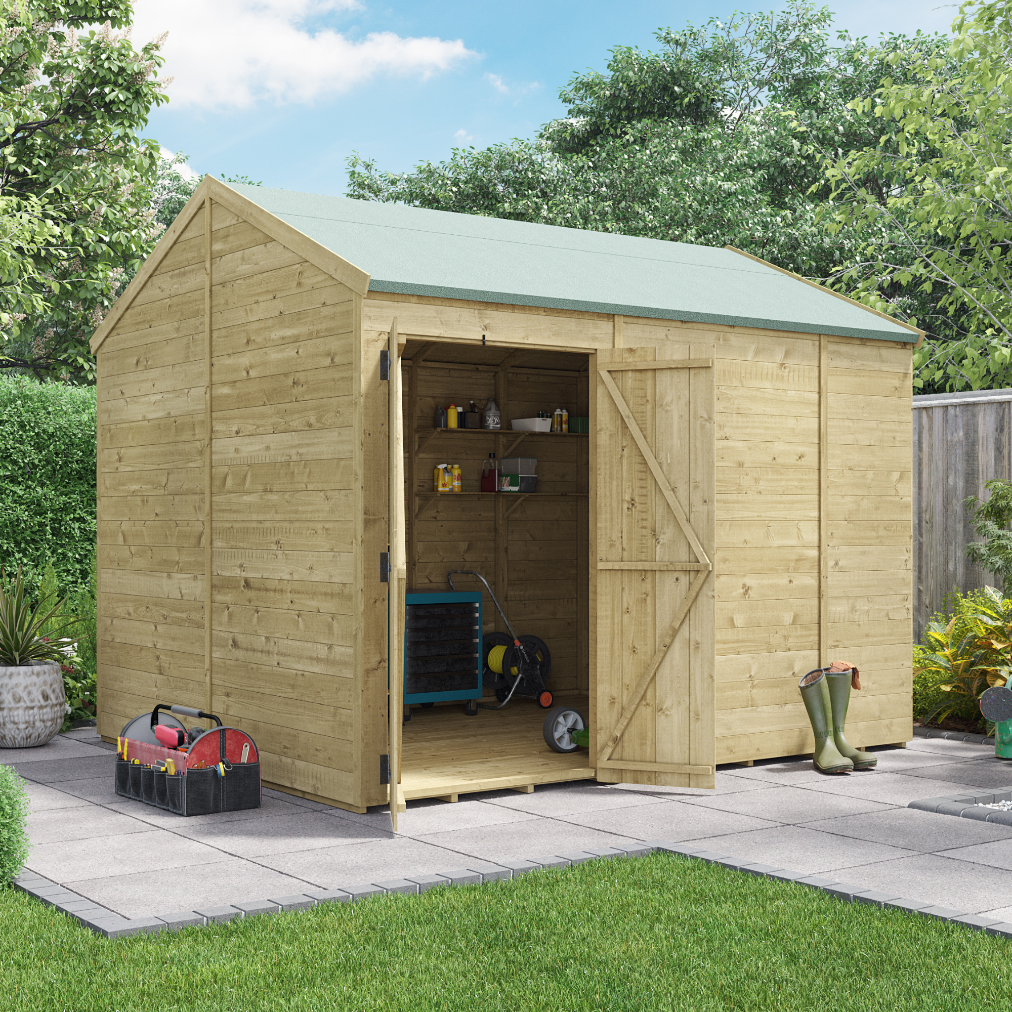 BillyOh Switch Tongue and Groove Apex Shed - 10x8 Windowless 15mm