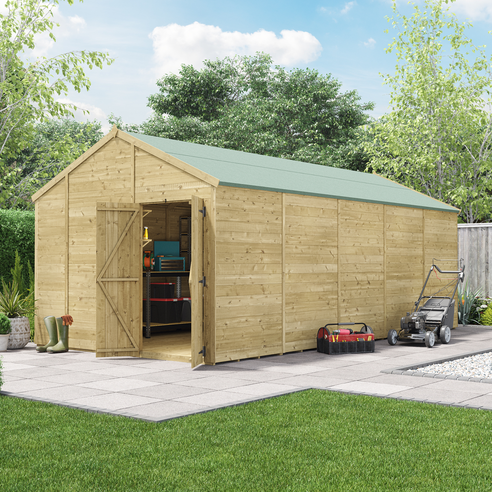 BillyOh Switch Tongue and Groove Apex Shed - 20x10 Windowless 11mm
