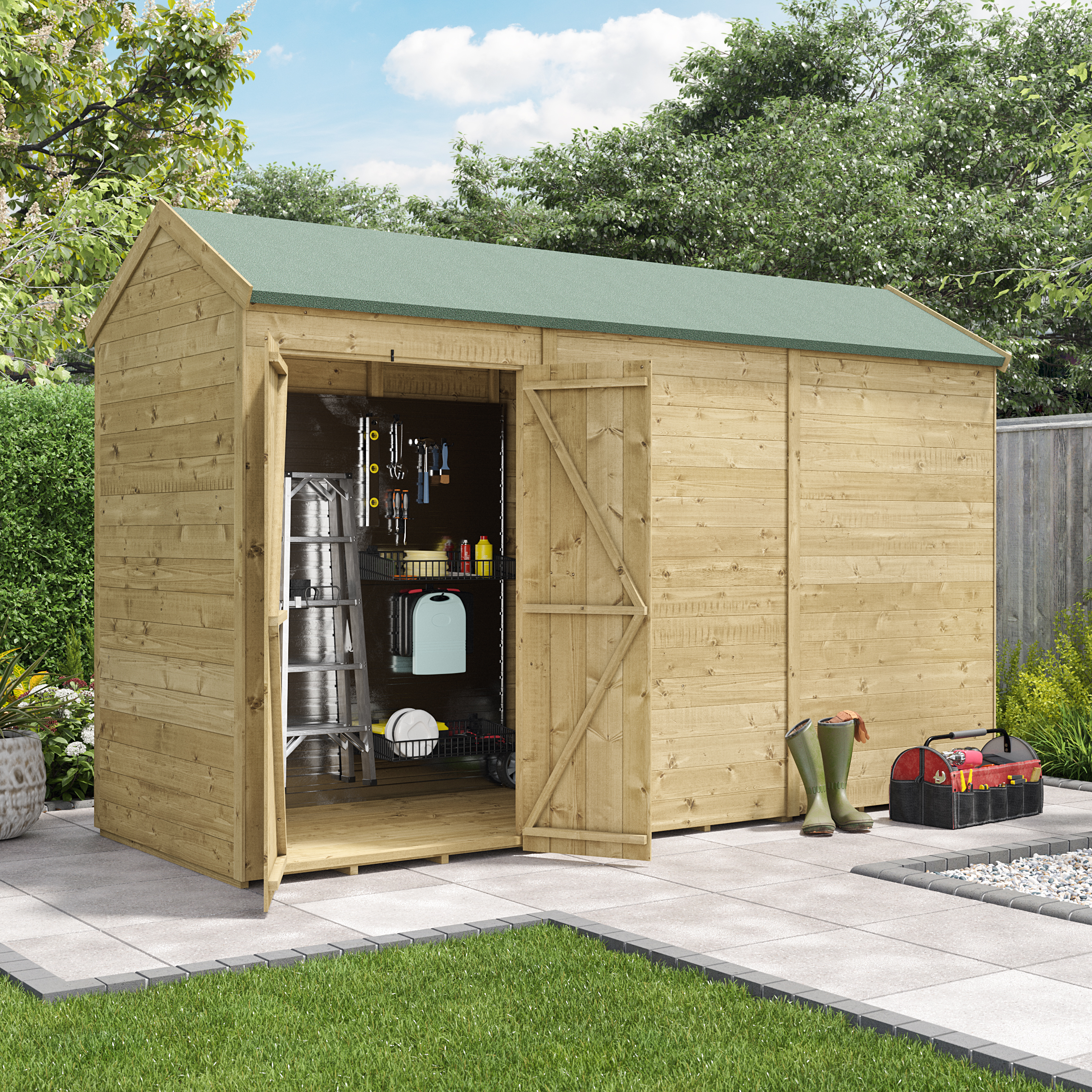 BillyOh Switch Tongue and Groove Apex Shed - 12x4 Windowless 11mm