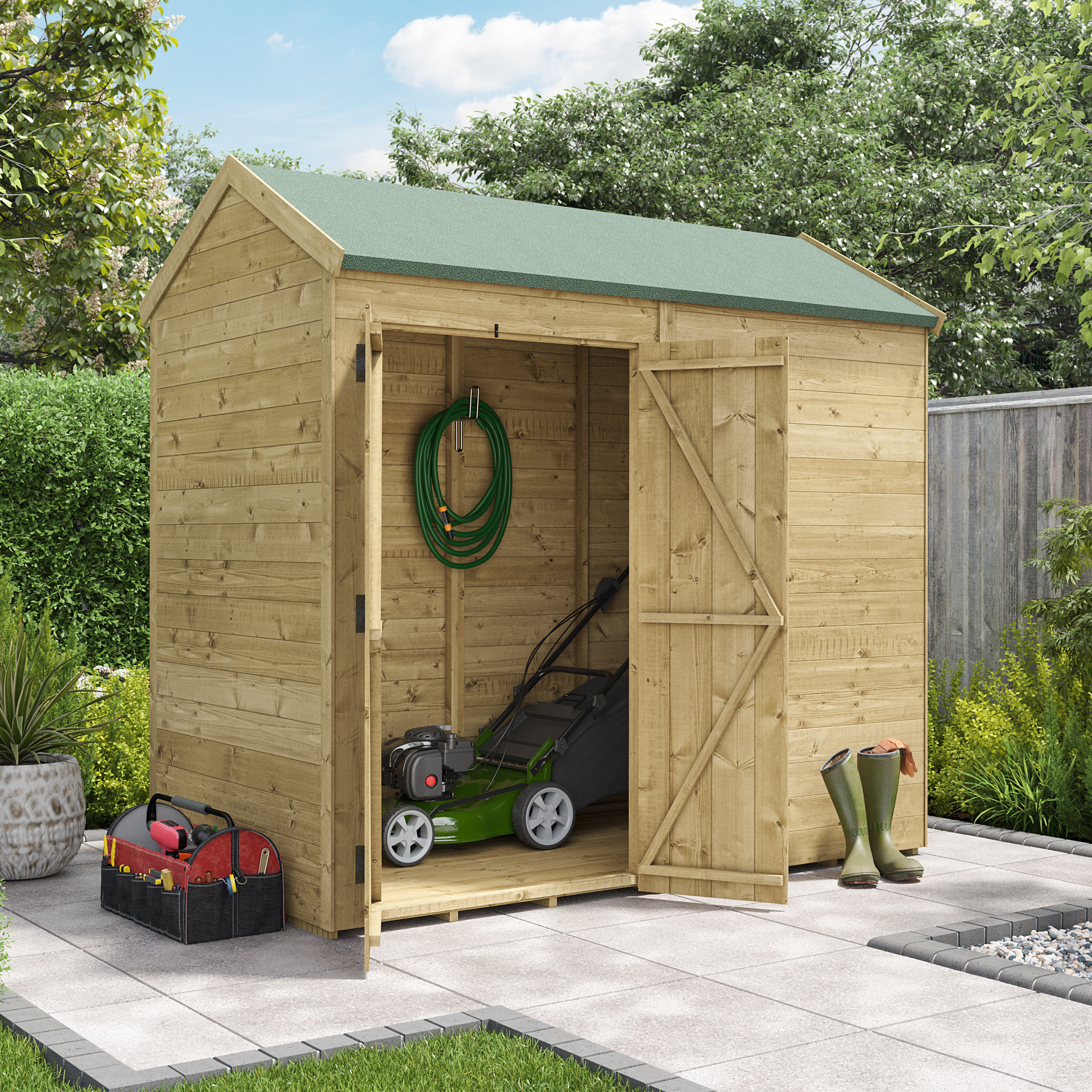 BillyOh Switch Tongue and Groove Apex Shed - 8x4 Windowless 15mm