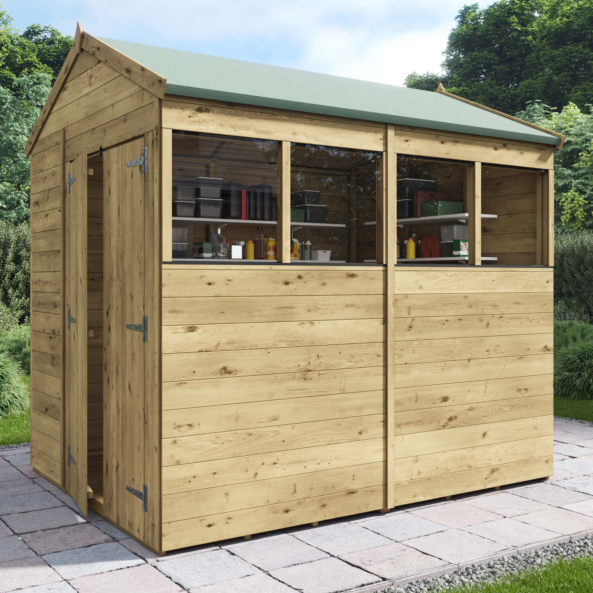 Billyoh Switch Tongue And Groove Apex Shed 8x6 Windowed