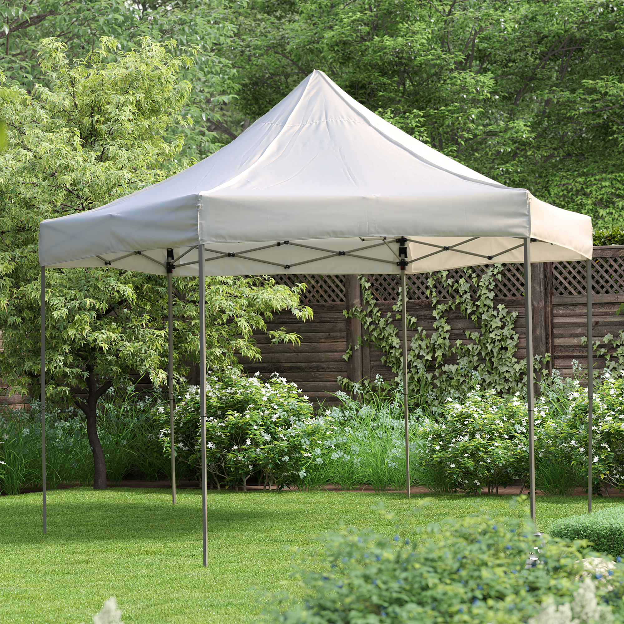 BillyOh 2x2x2 Hexagonal Pop Up Gazebo - 2x2x2 Hexagonal Gazebo Cream