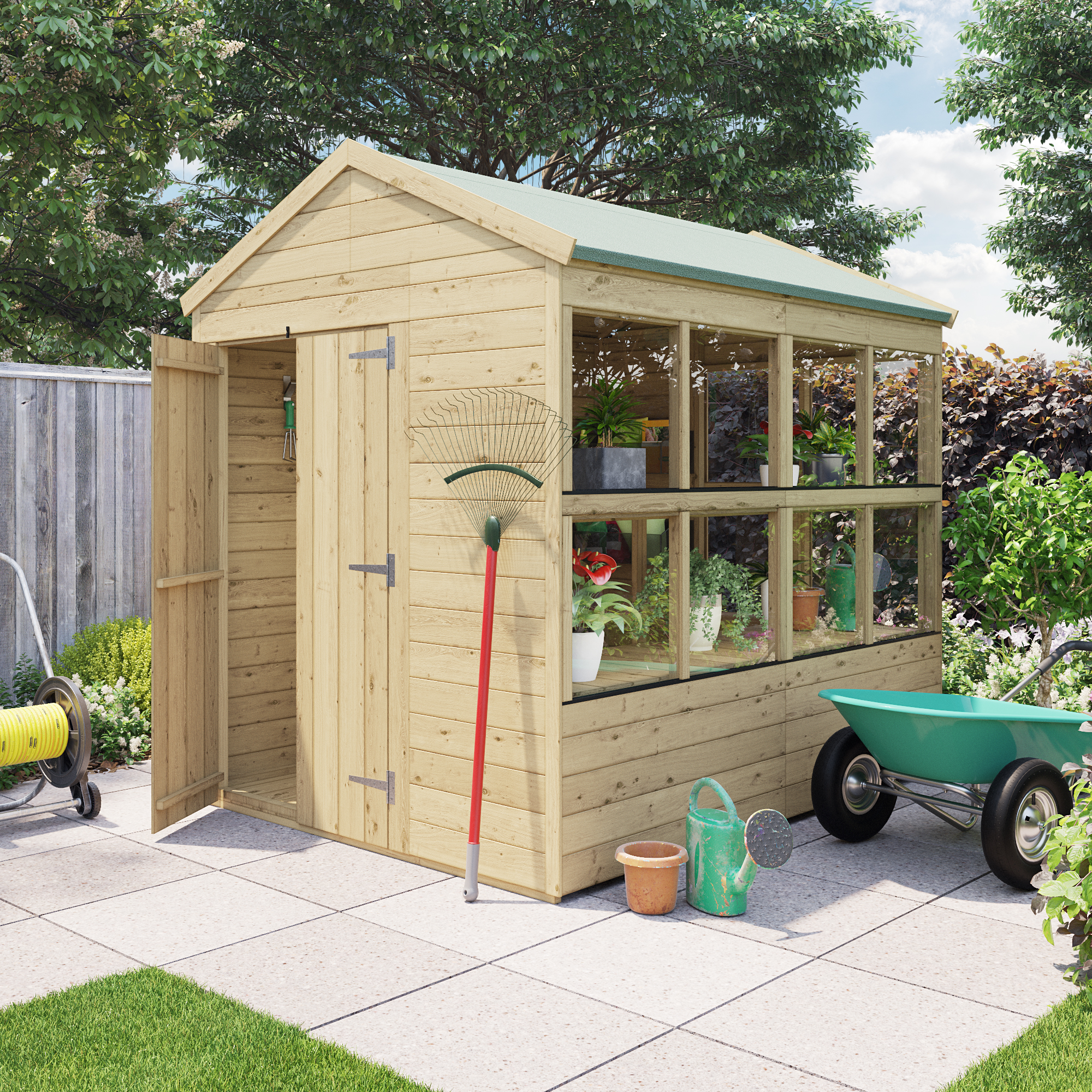 BillyOh Planthouse Tongue and Groove Apex Potting Shed - 8x6
