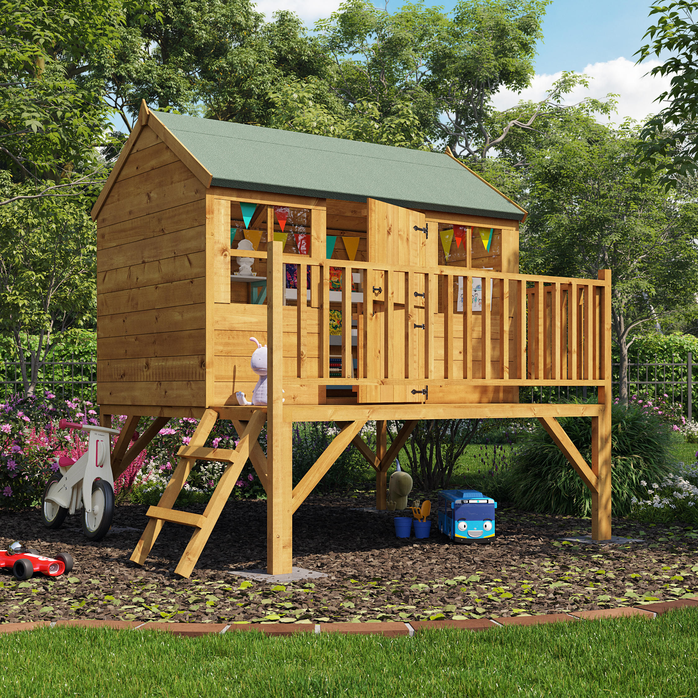 BillyOh Gingerbread Junior Tower Playhouse - 6x4 Tower Only at Garden Buildings Direct