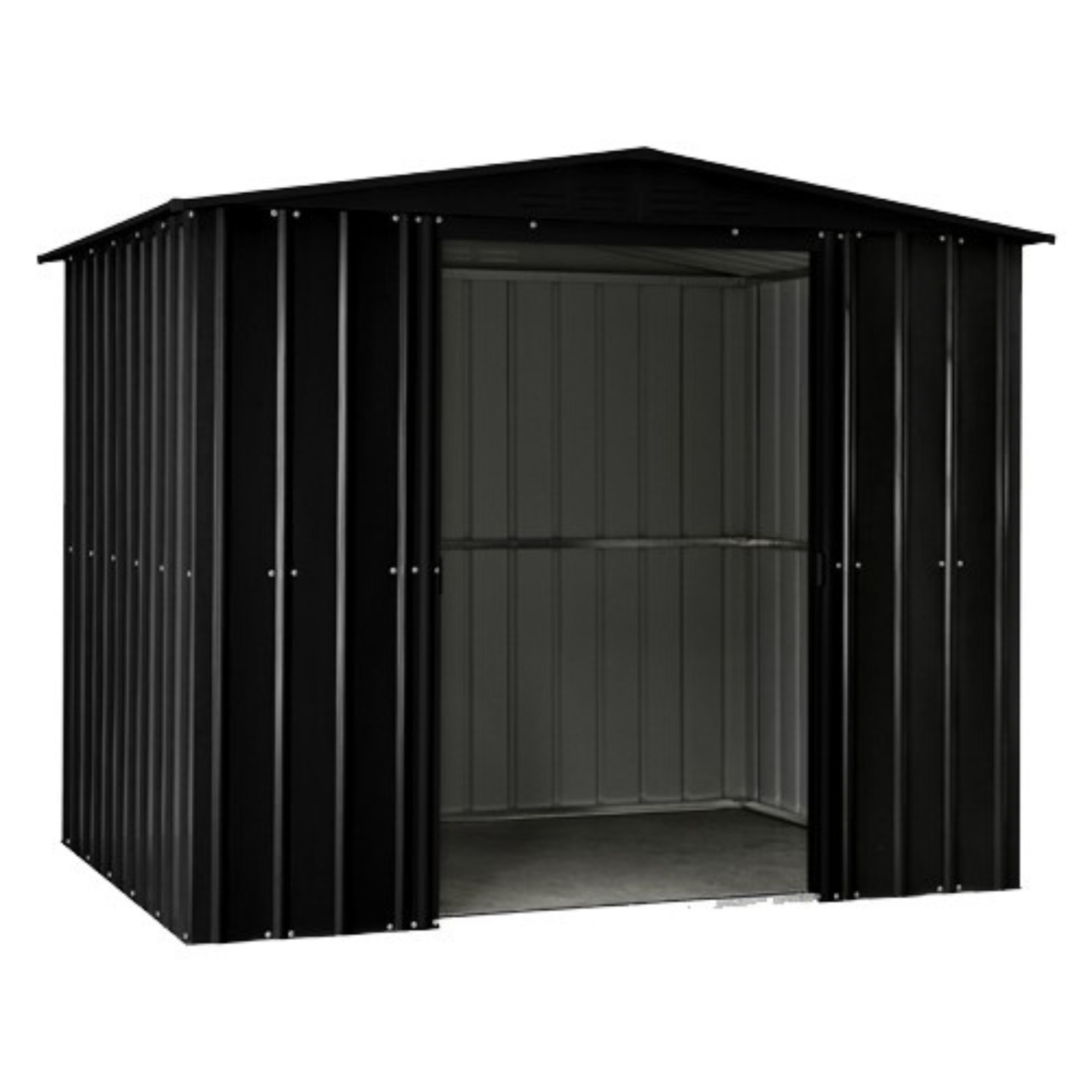 Globel Apex Metal Shed  - 8x5 Anthracite Grey